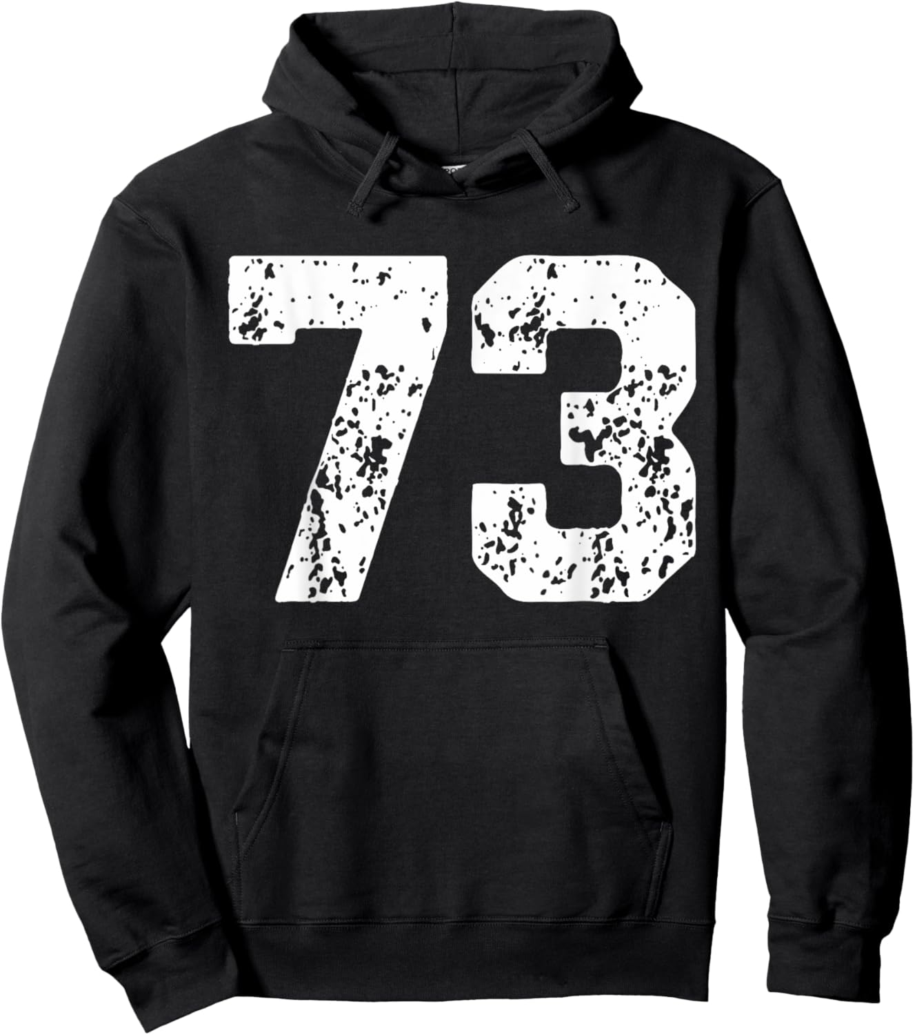 Number 73 White Best Classic College Style Birthday Funny Hoodie - Hoodie | Black
