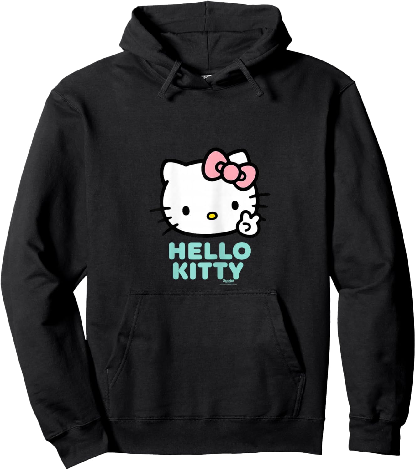 Hello Kitty Character Peace Design , black Hoodie - Hoodie | Black