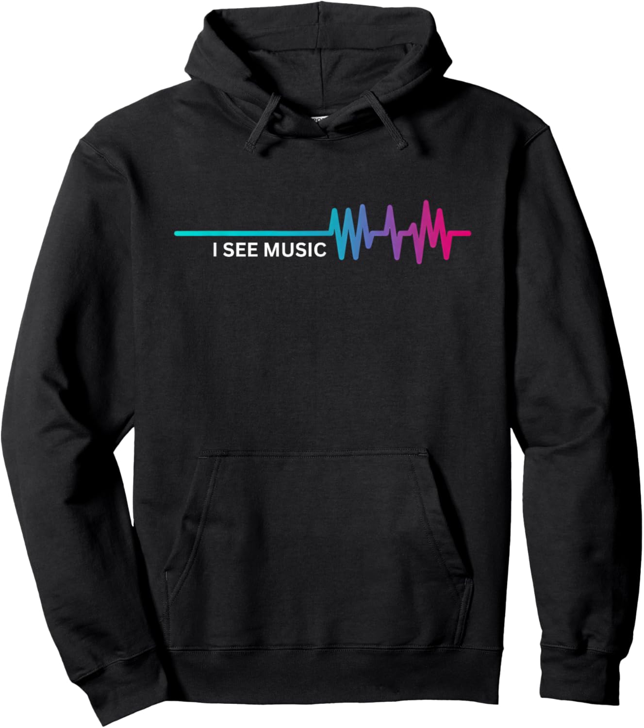 I See Music Synesthetic Sound Synesthesia Synesthetes Wave Hoodie - Hoodie | Black