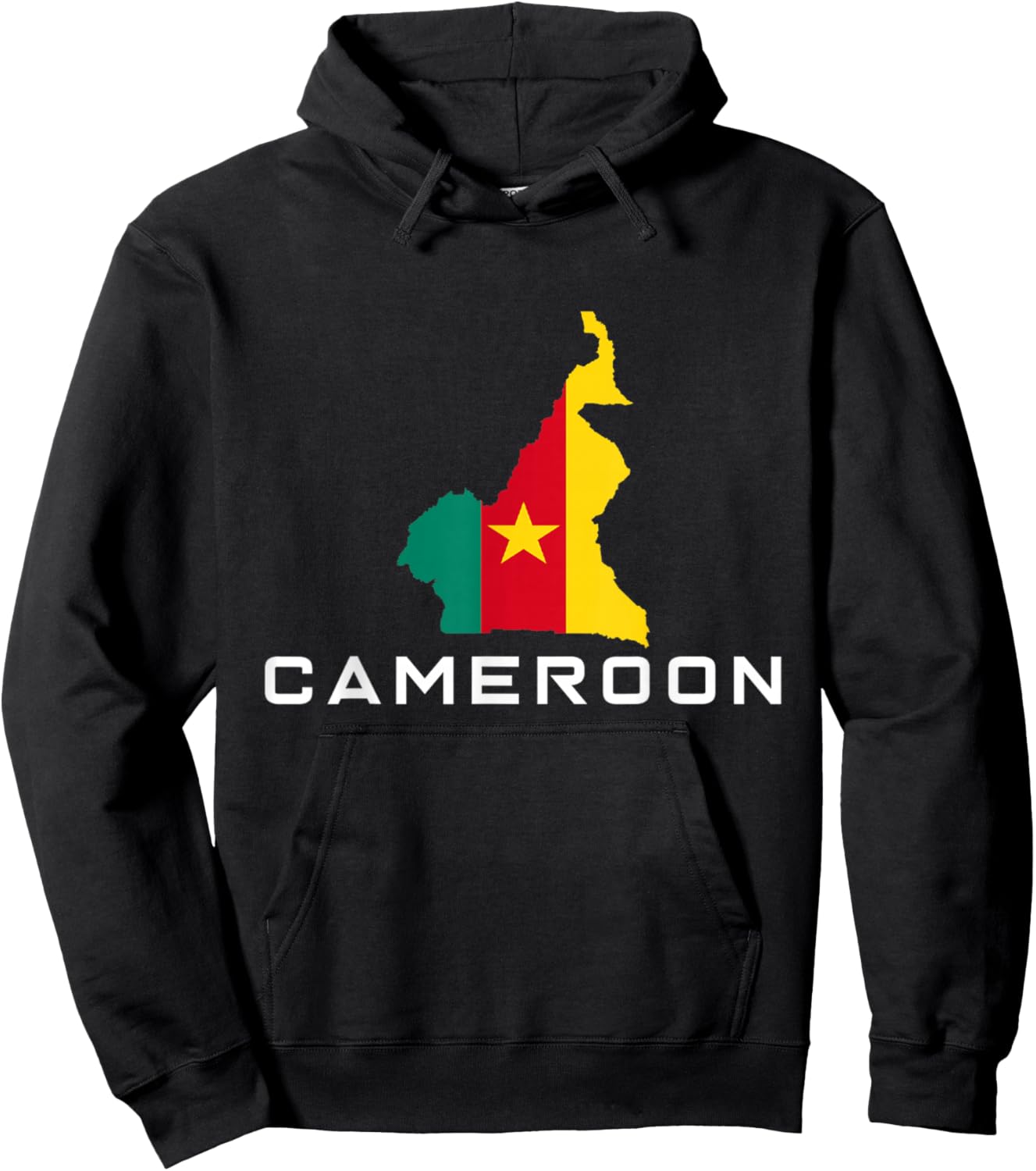 Cameroon Flag Patriotic African Men Women Kids Cameroonian Hoodie - Hoodie | Black