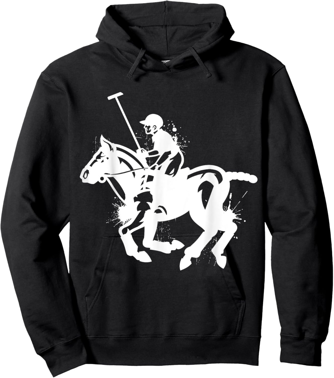 Polo Player Horse Sport Ride Riding Equestrian Sport Love Hoodie - Hoodie | Black