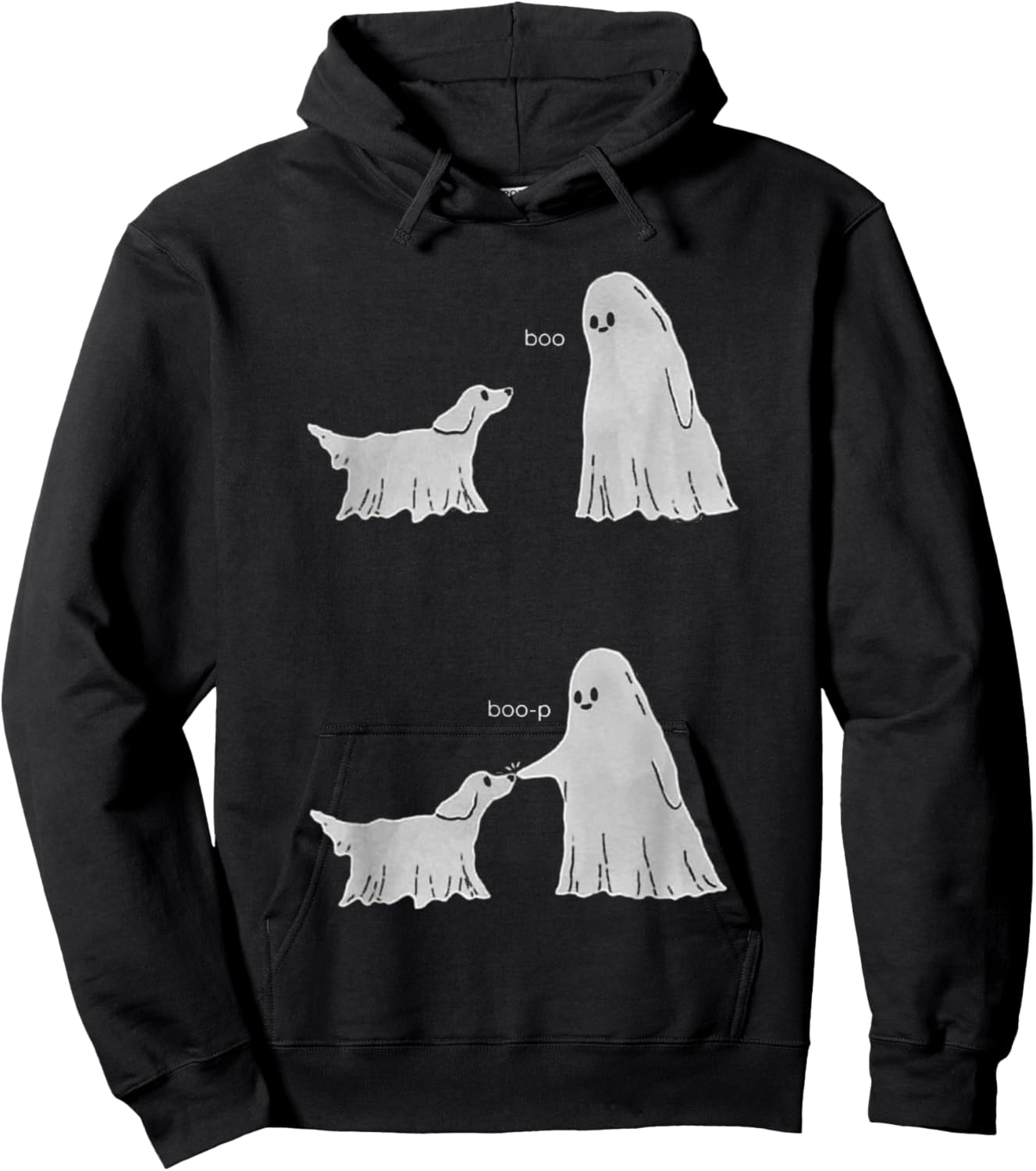 Boo Boo-p Ghost Dog Halloween Hoodie - Hoodie | Black