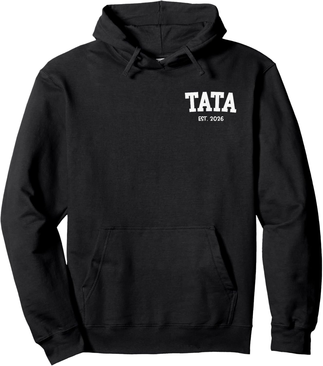 TATA EST. 2026 Classic Grandpa Fathers Day Hoodie - Hoodie | Black