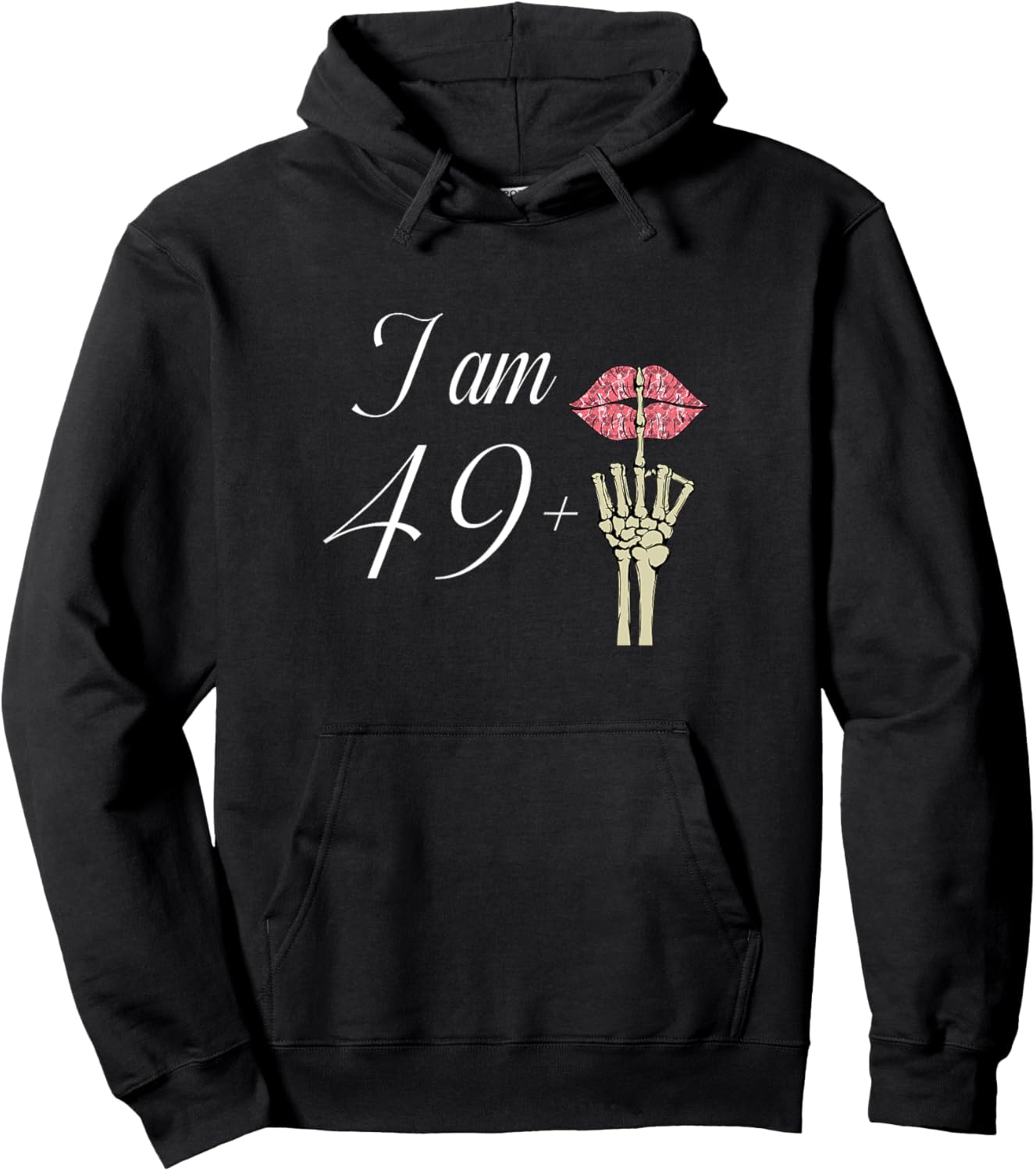 I am 49 Plus 1 Middle Finger 50th Birthday Hoodie - Hoodie | Black