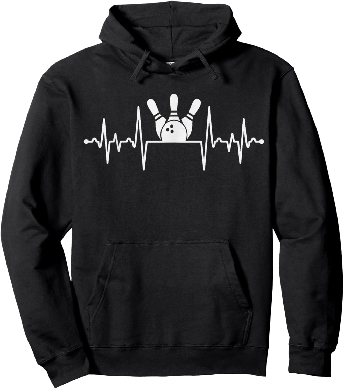 Bowling Player Team Heartbeat Bowler Kids Hoodie - Hoodie | Black