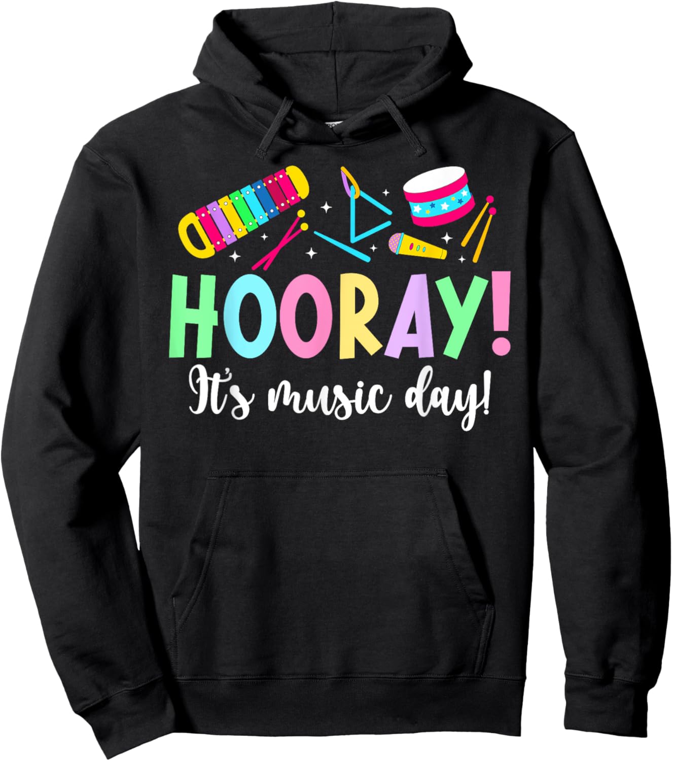 It's Music Day Music Teacher Music Teaching Hoodie - Hoodie | Black