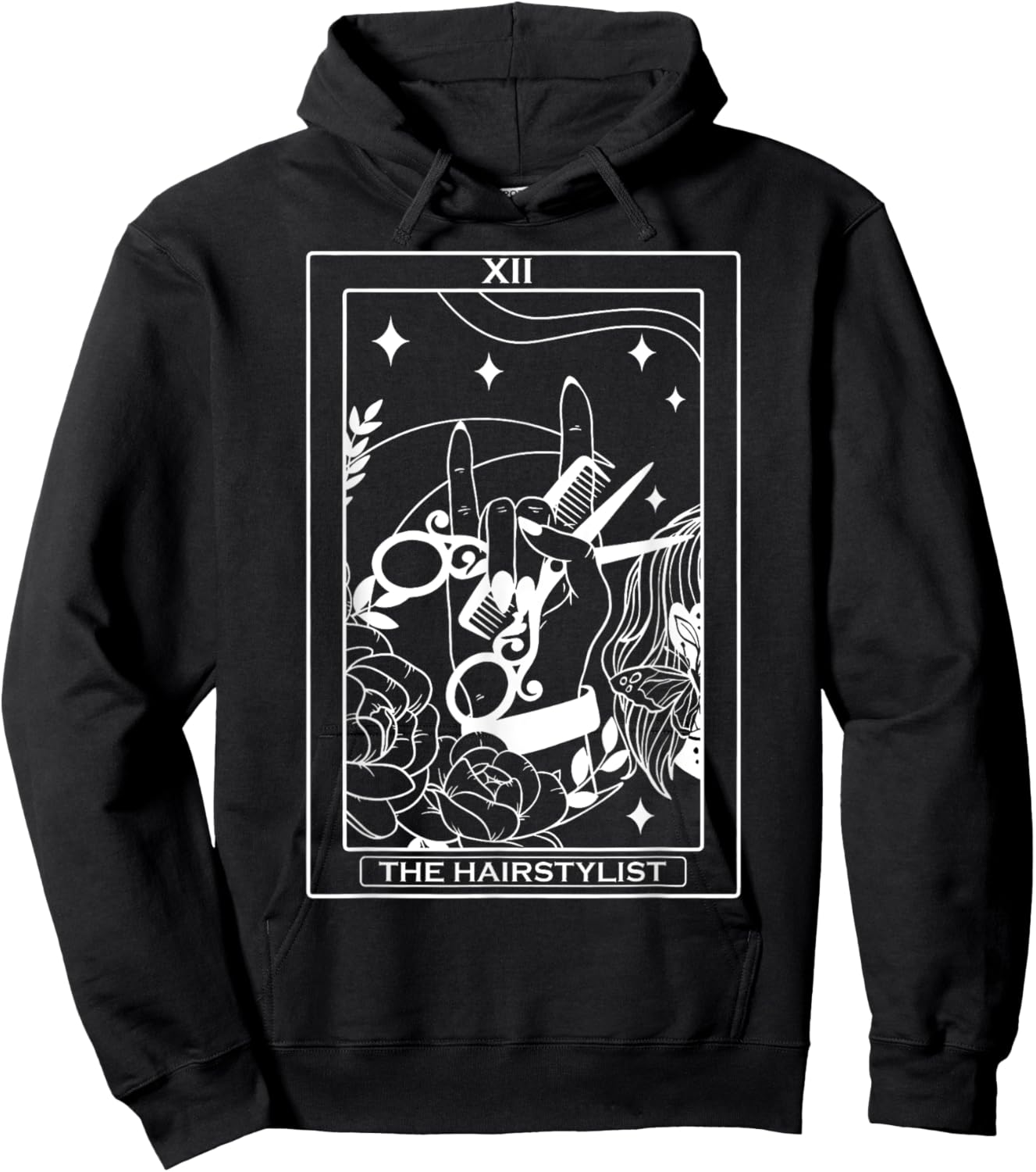 The Hairstylist Tarot Card Hairdresser Salon Hair Stylist Hoodie - Hoodie | Black