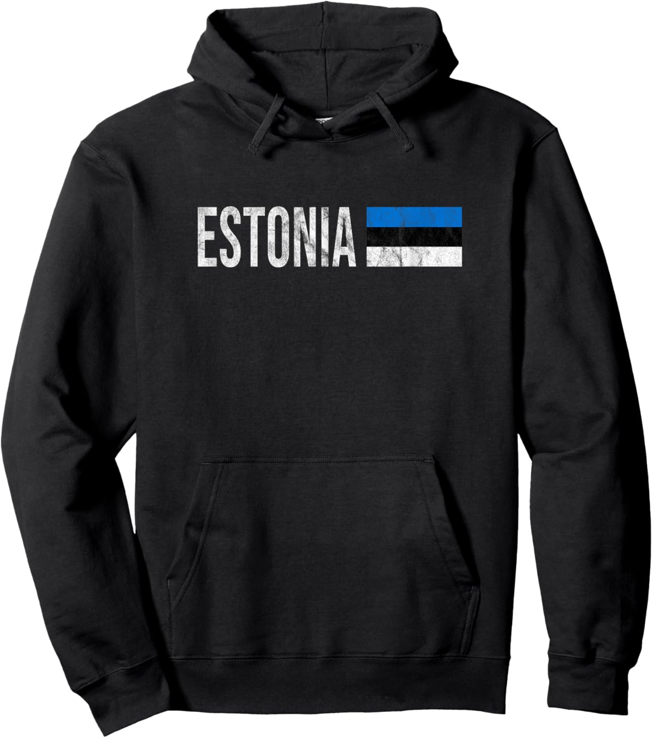 Estonia Flag Souvenir - Retro Estonian Design Hoodie - Hoodie | Black