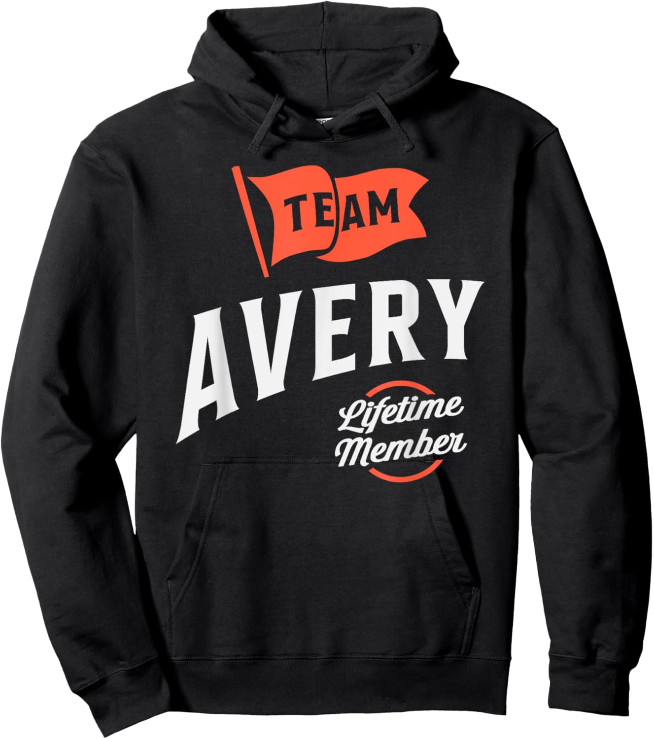 Team Avery Lifetime Member Personalized Name Avery Hoodie - Hoodie | Black