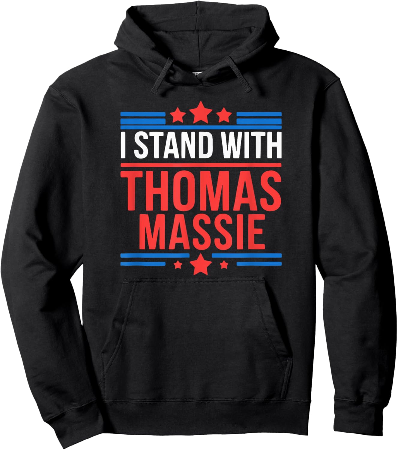 I Stand With Thomas Massie Hoodie - Hoodie | Black