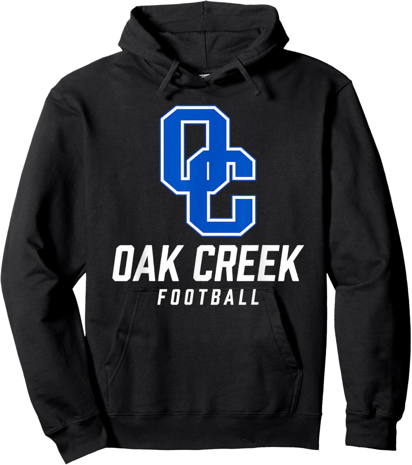 Oak Creek Knights Logo Football Team HS Hoodie - Hoodie | Black