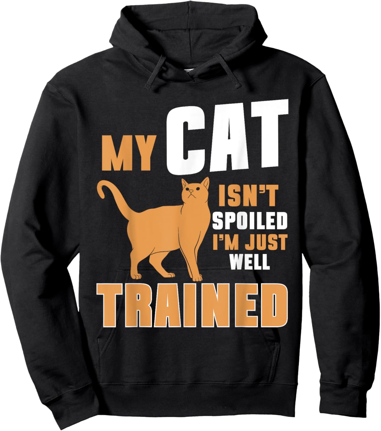 My Cat Isn’t Spoiled I’m Just Well Trained Cat Mom Men Women Hoodie - Hoodie | Black