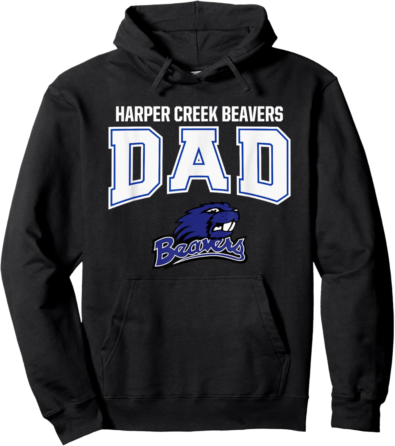 Harper Creek Beavers Logo Dad HS Hoodie - Hoodie | Black