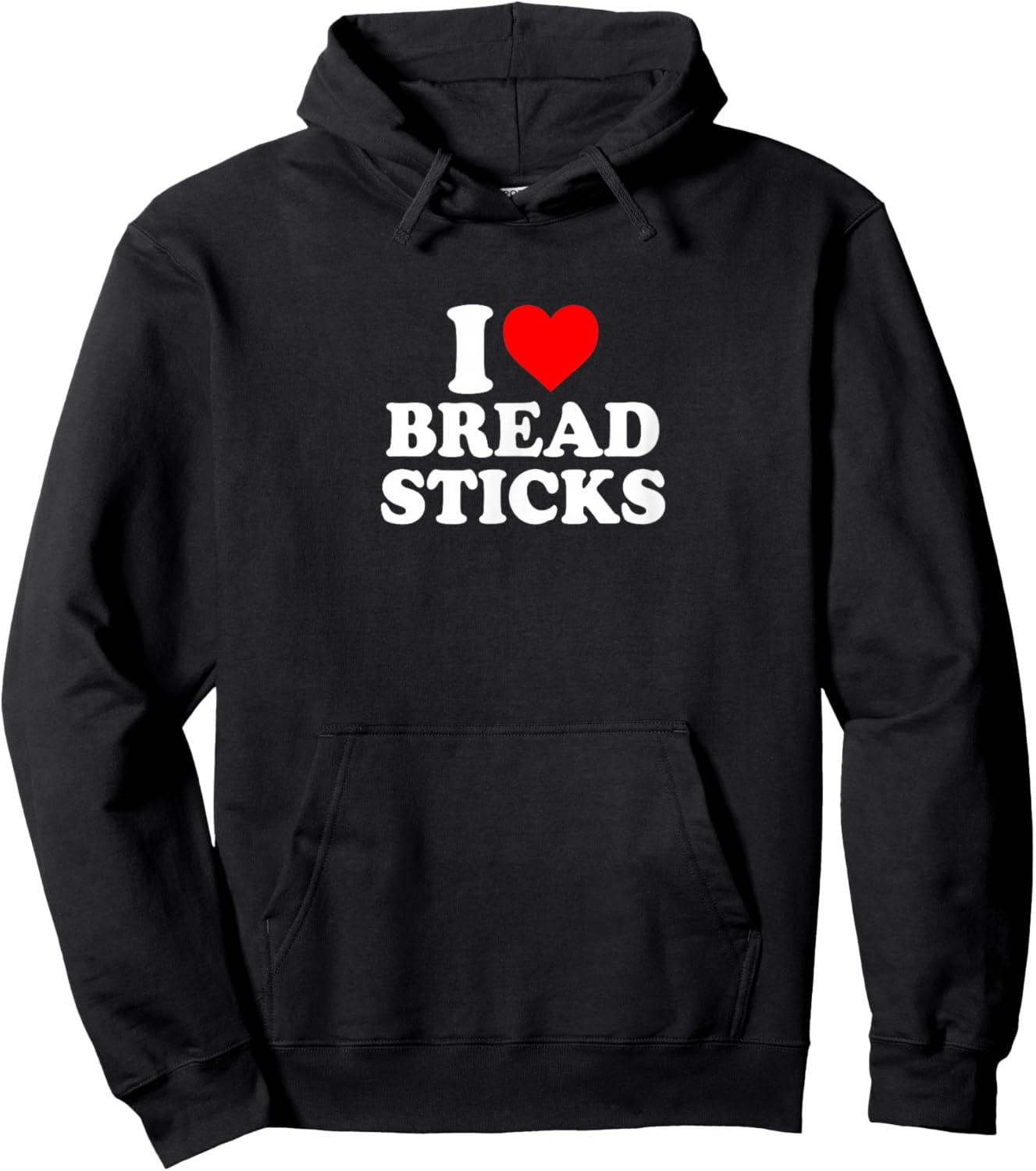 I Love Heart Breadsticks Simple Cute Funny Bread Sticks Hoodie - Hoodie | Black