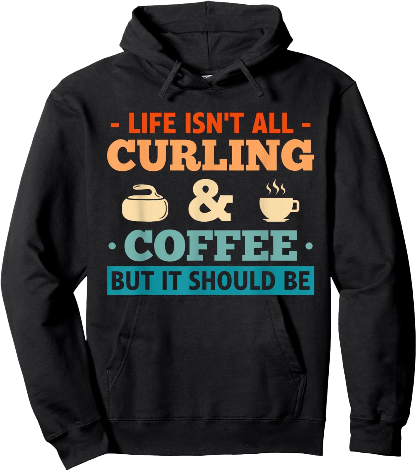 Curling Stone Winter Sports Coffee Curler Curling Hoodie - Hoodie | Black