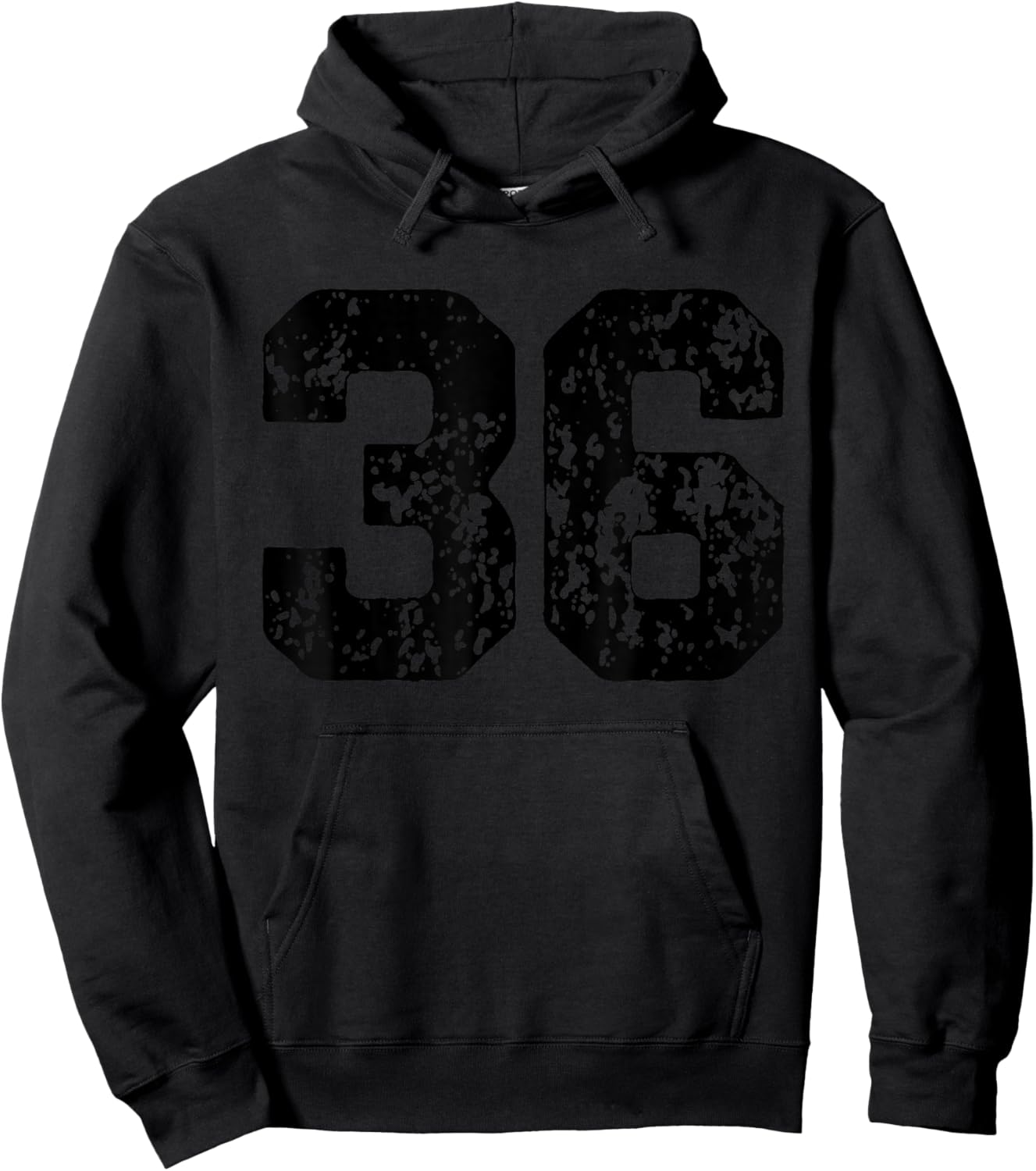 Number 36 Black Best Classic College Style Birthday Funny Hoodie - Hoodie | Black