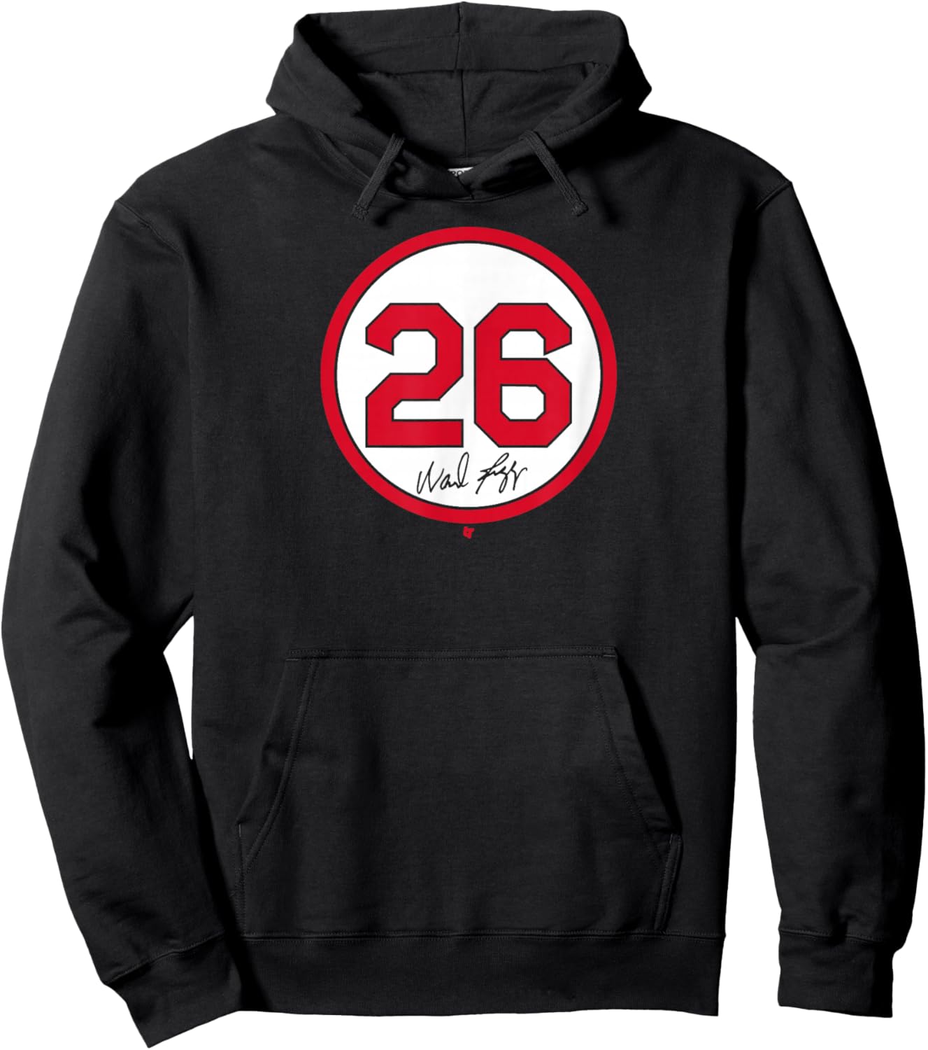 Wade Boggs: Number Circle - Boston Baseball Hoodie - Hoodie | Black