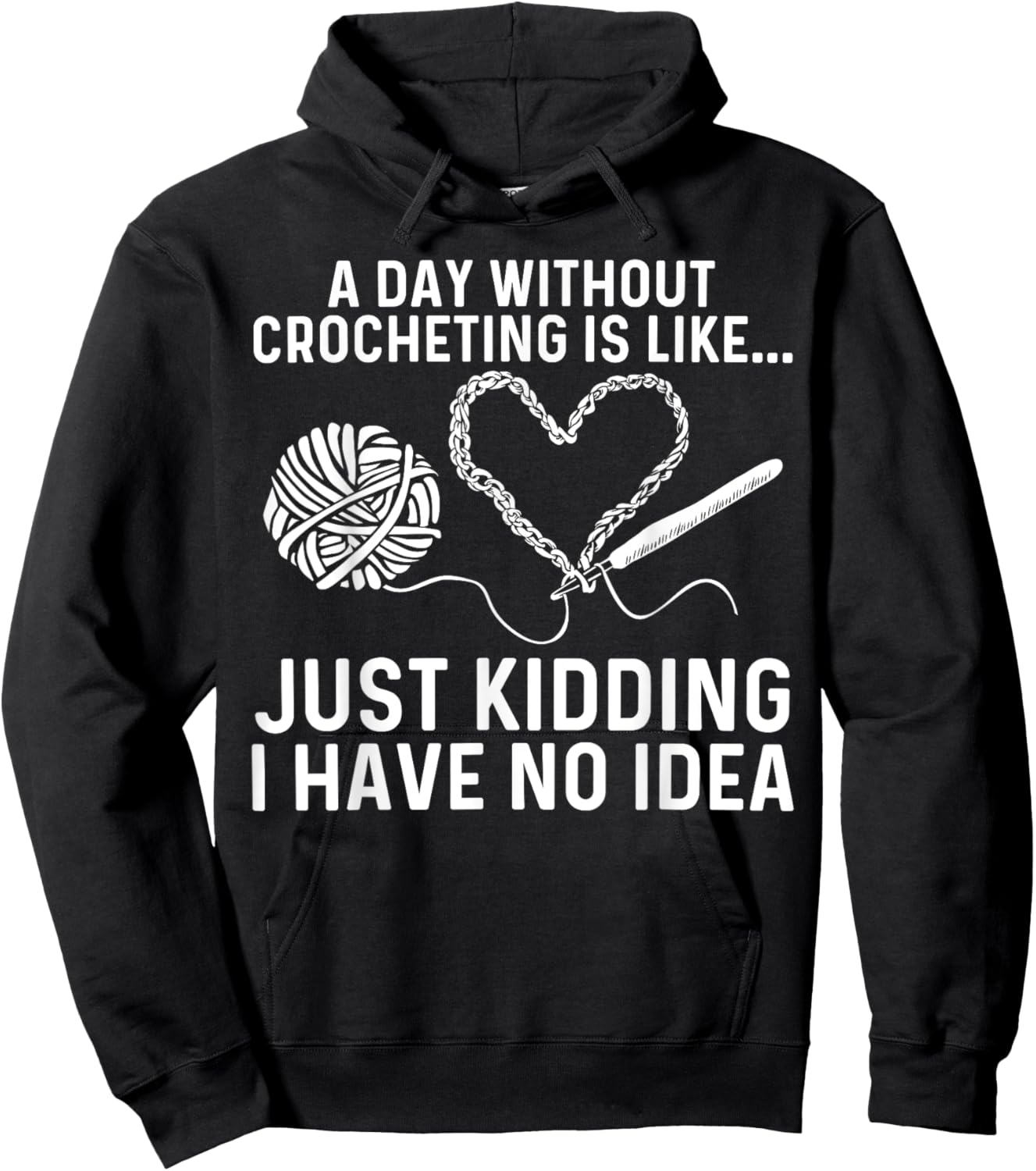 Crocheting Art Grandma Crocheter Crochet Lovers Hoodie - Hoodie | Black