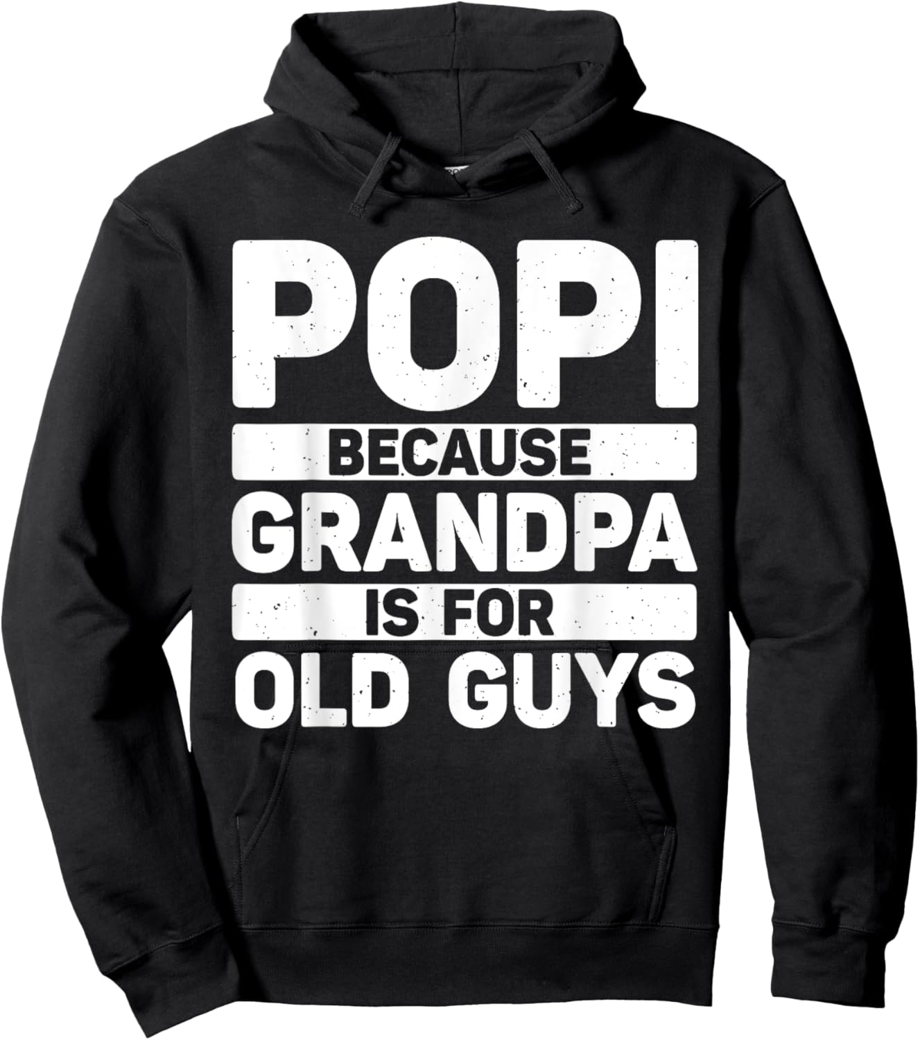 Popi Design For Grandpa From Grandkids Father's Day Popi Hoodie - Hoodie | Black