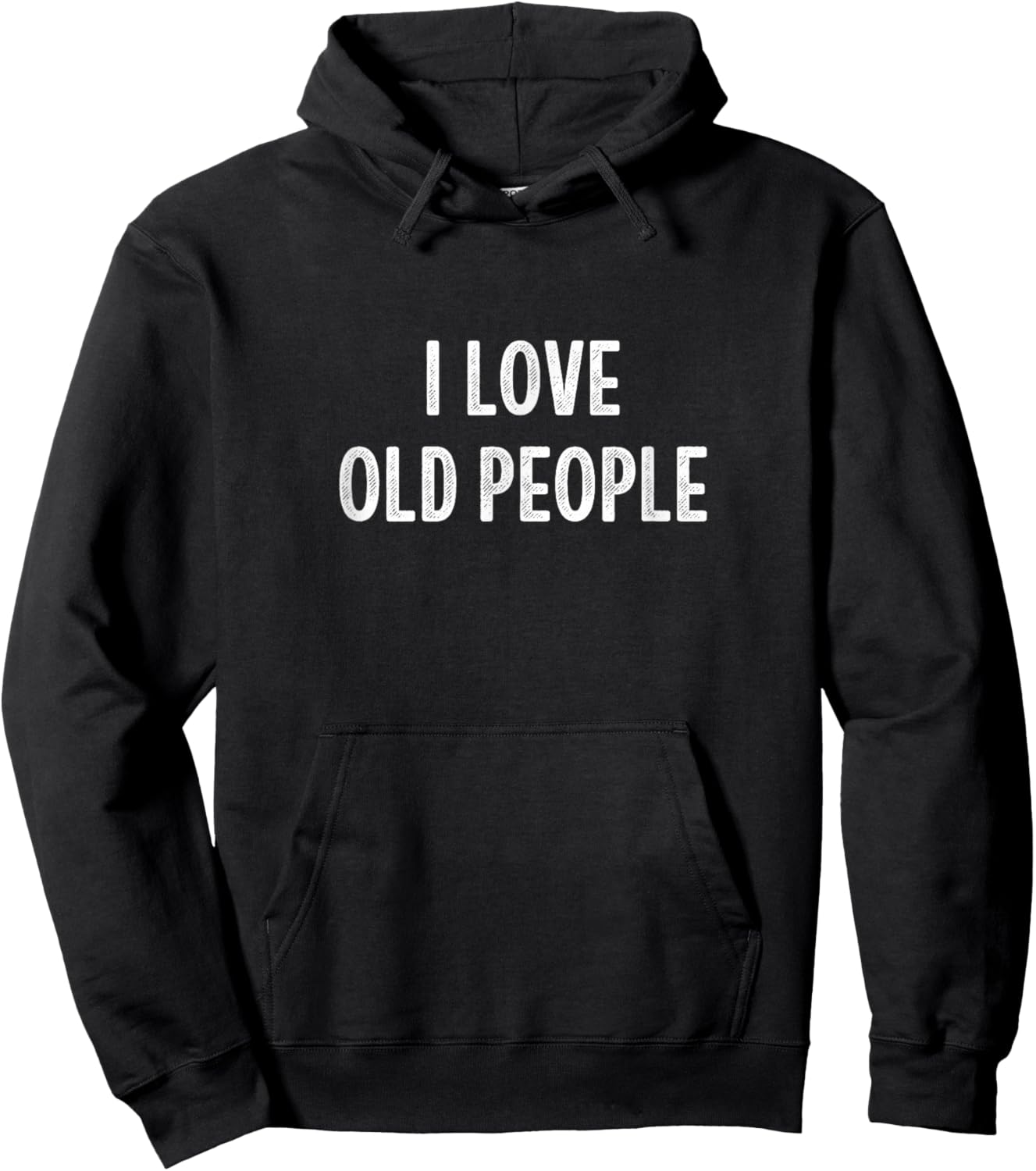 I Love Old People - Vintage Style Hoodie - Hoodie | Black