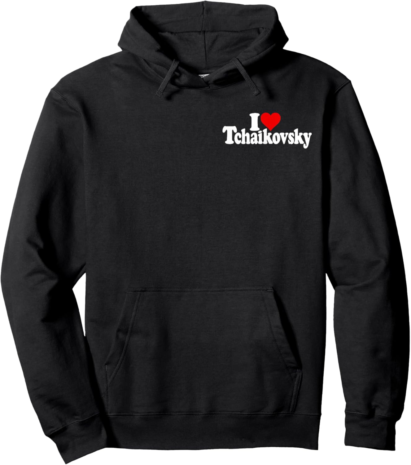 I Love Heart Tchaikovsky Pyotr Russian Composer Hoodie - Hoodie | Black