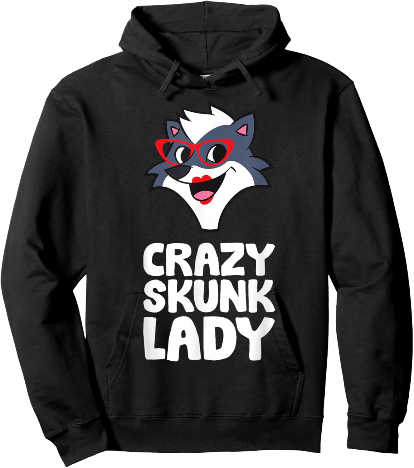 Crazy Skunk Lady Hoodie - Hoodie | Black