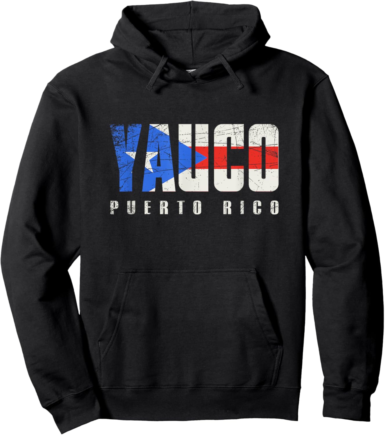 Puerto Rican flag Yauco Puerto Rico Hoodie - Hoodie | Black