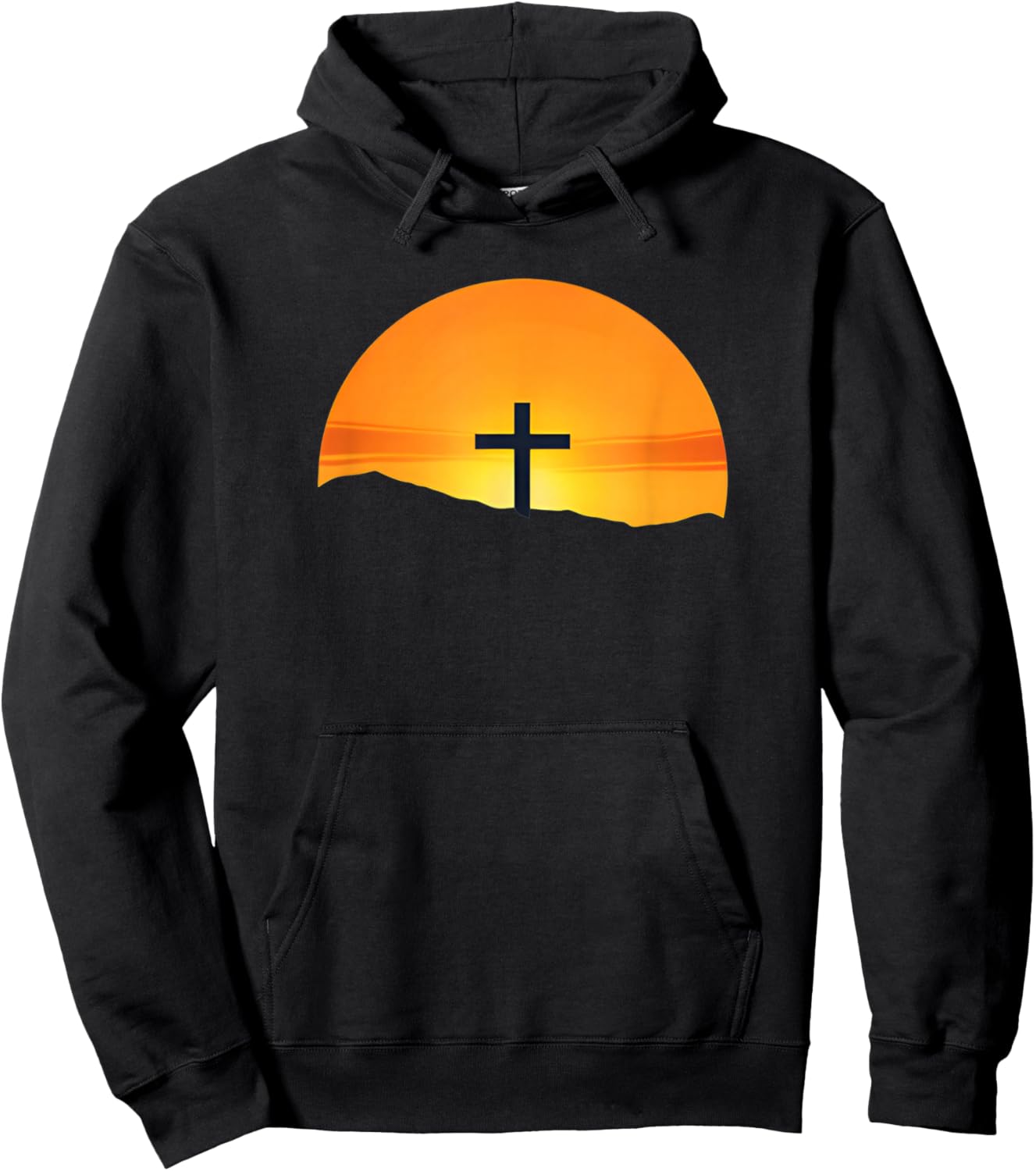 Jesus Christ Christians Men Women Christian Sunset Cross Hoodie - Hoodie | Black