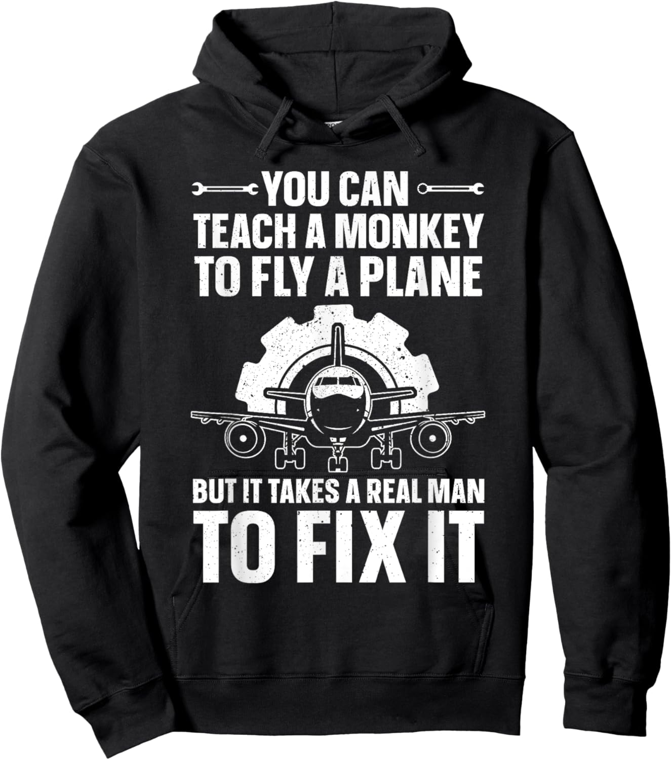 Funny Aircraft Mechanic Art Boys Aircraft Technician Hoodie - Hoodie | Black