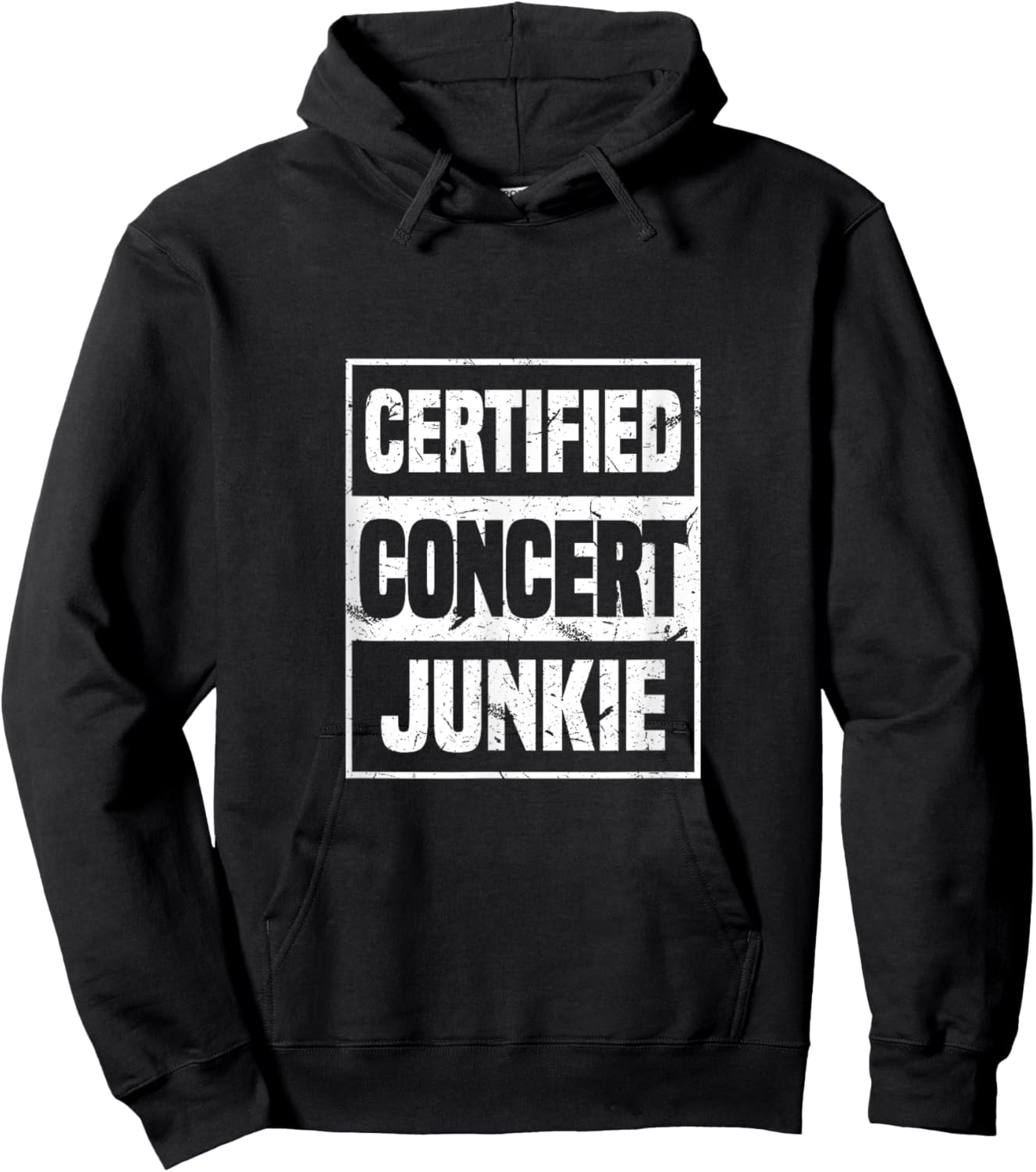 Certified Concert Junkie | Concert Outfit Pop Music Fan Hoodie - Hoodie | Black