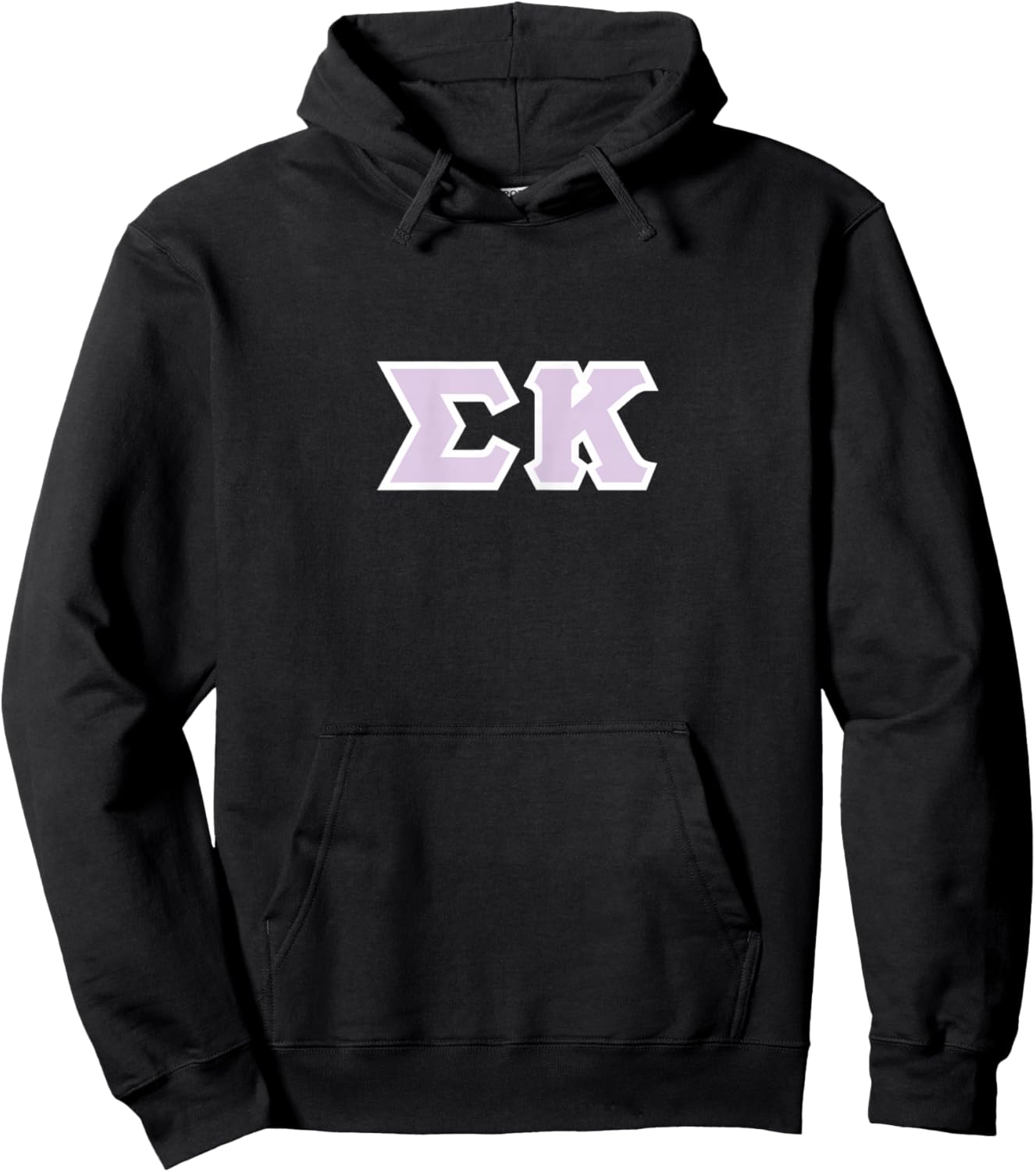 Sigma Kappa Officially Licensed Purple and White Lettered Hoodie - Hoodie | Black