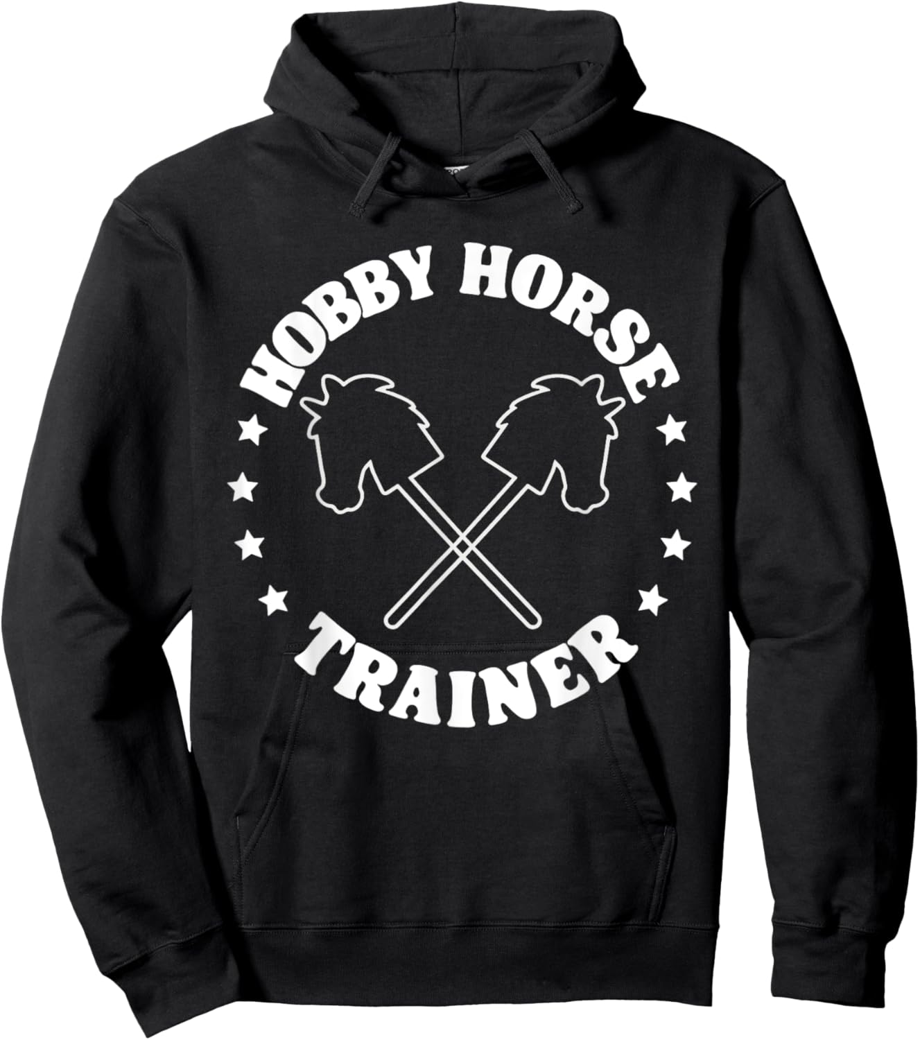 Hobby Horse Riding Trainer Funny Hobby Horsing Hoodie - Hoodie | Black