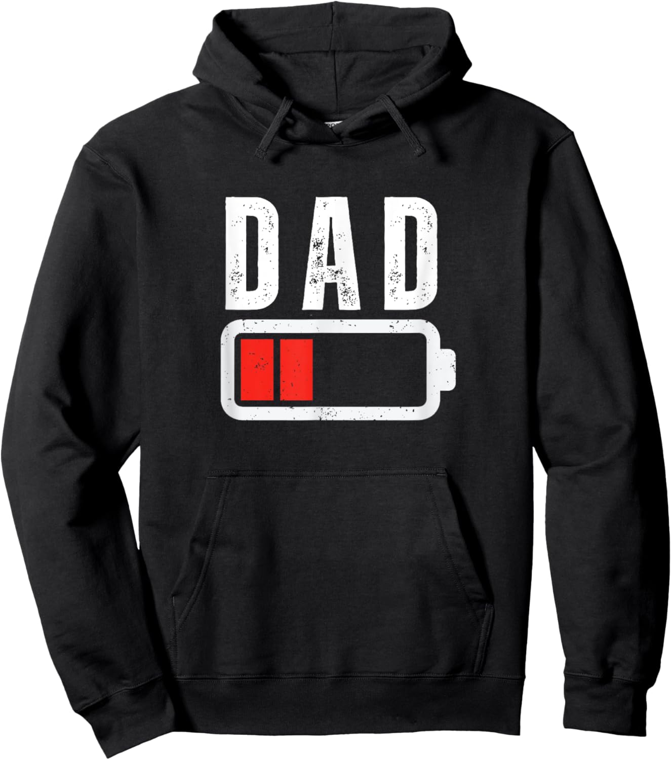 Low Battery Dad Mom Low Battery Drained Funny Sarcastic Hoodie - Hoodie | Black