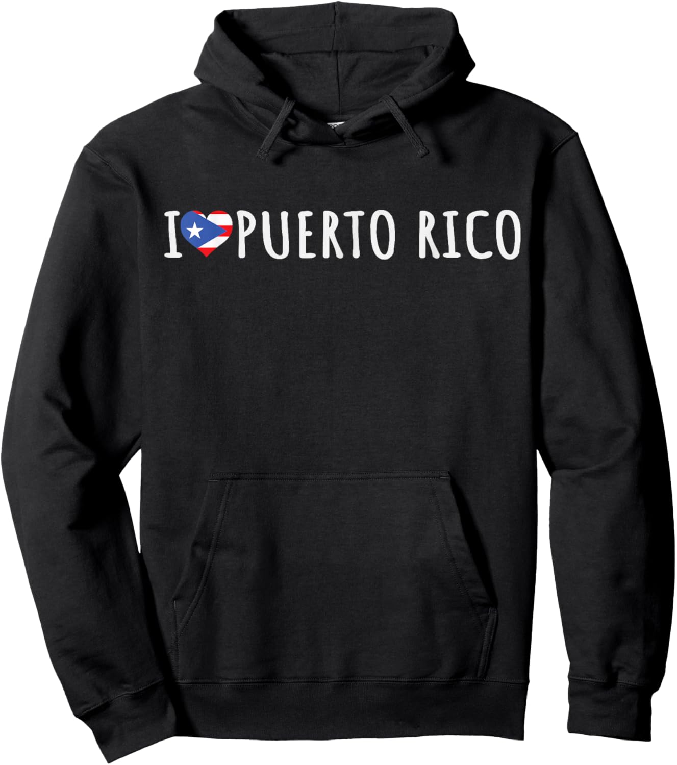 Puerto Rican Flag PR Hispanic Heritage I Love Puerto Rico Hoodie - Hoodie | Black