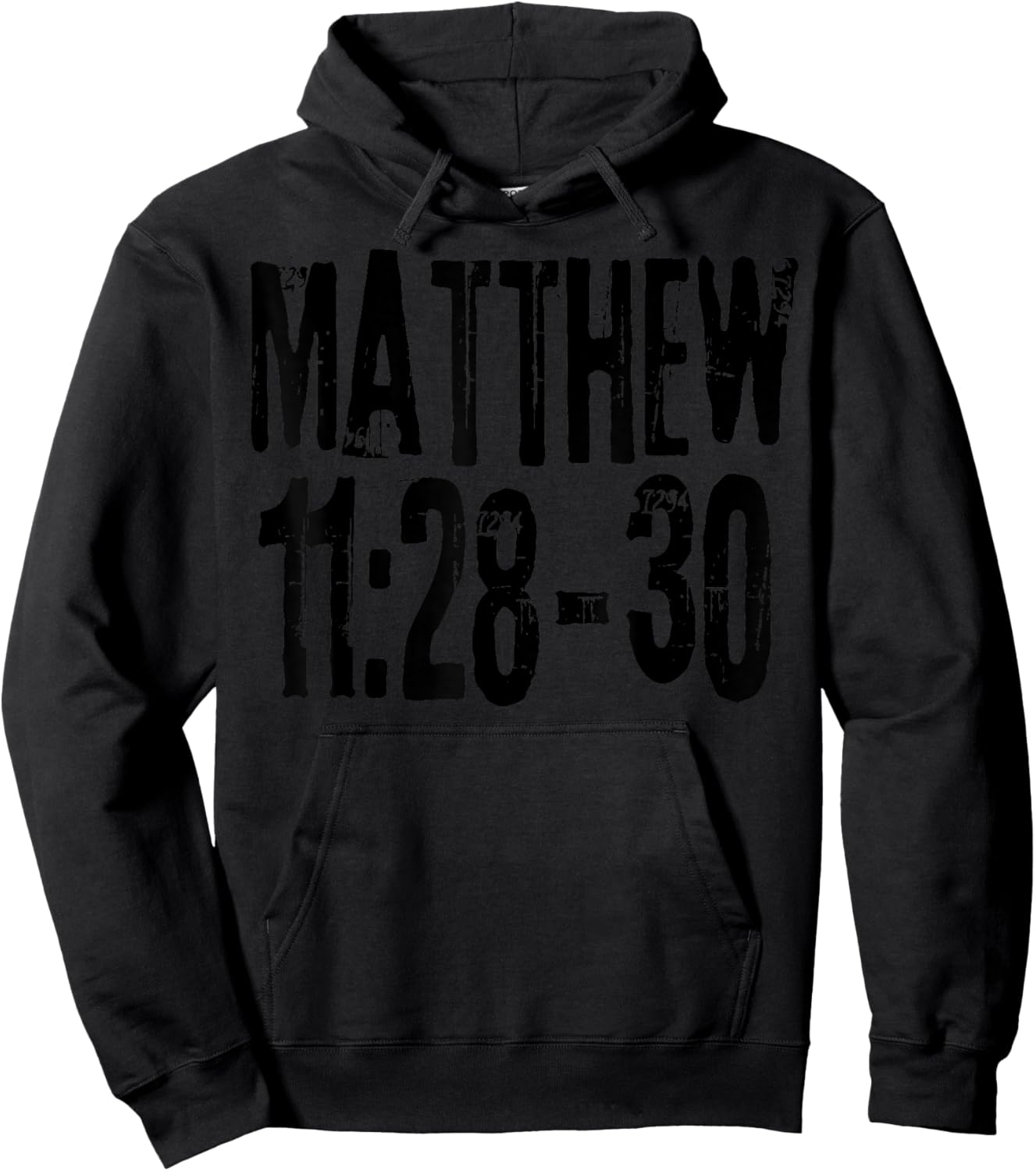 Matthew 11:28-30 Bible Verse Gods Words Hoodie - Hoodie | Black