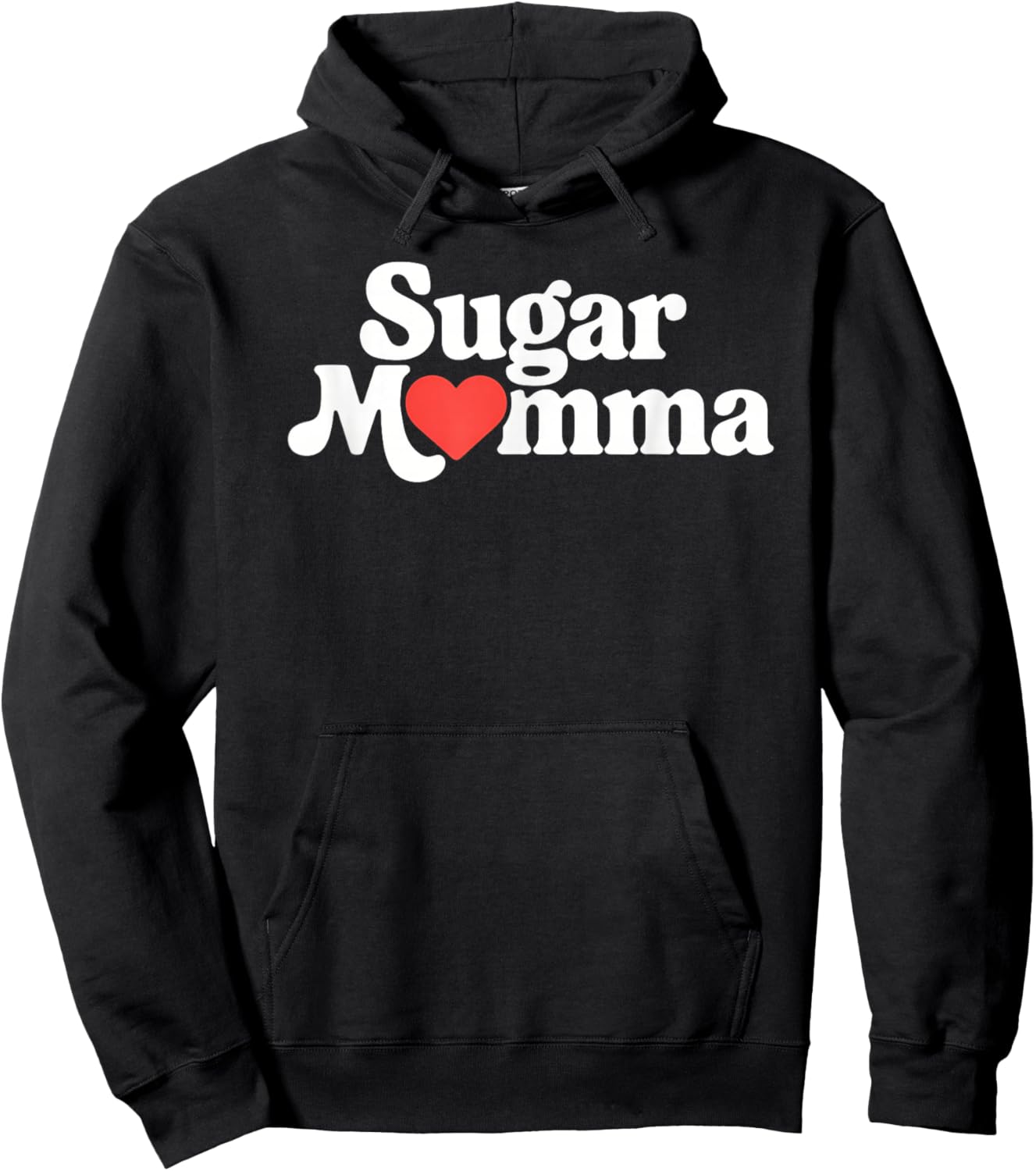 Sugar Momma Cute Heart Love Funny Playful Design Hoodie - Hoodie | Black