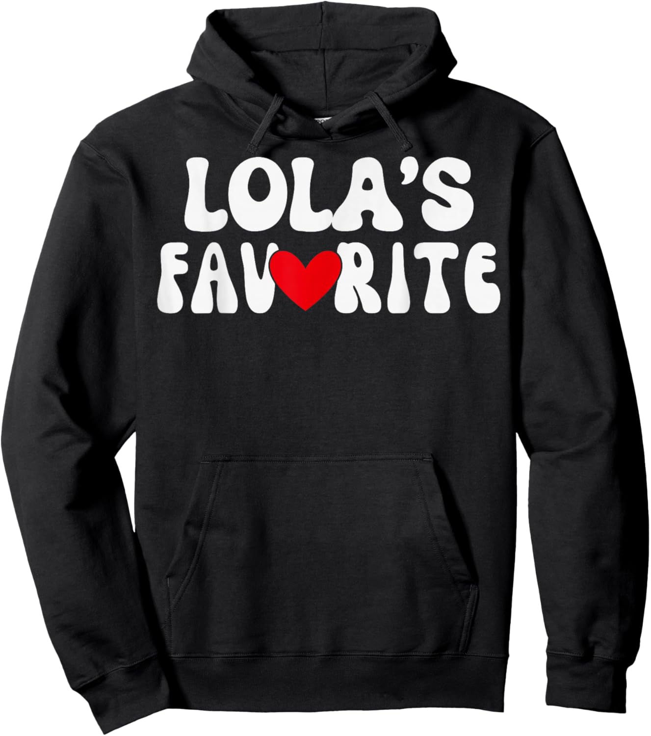 LOLA’S Favorite Funny Grandparent Grandchild Vintage Humor Hoodie - Hoodie | Black