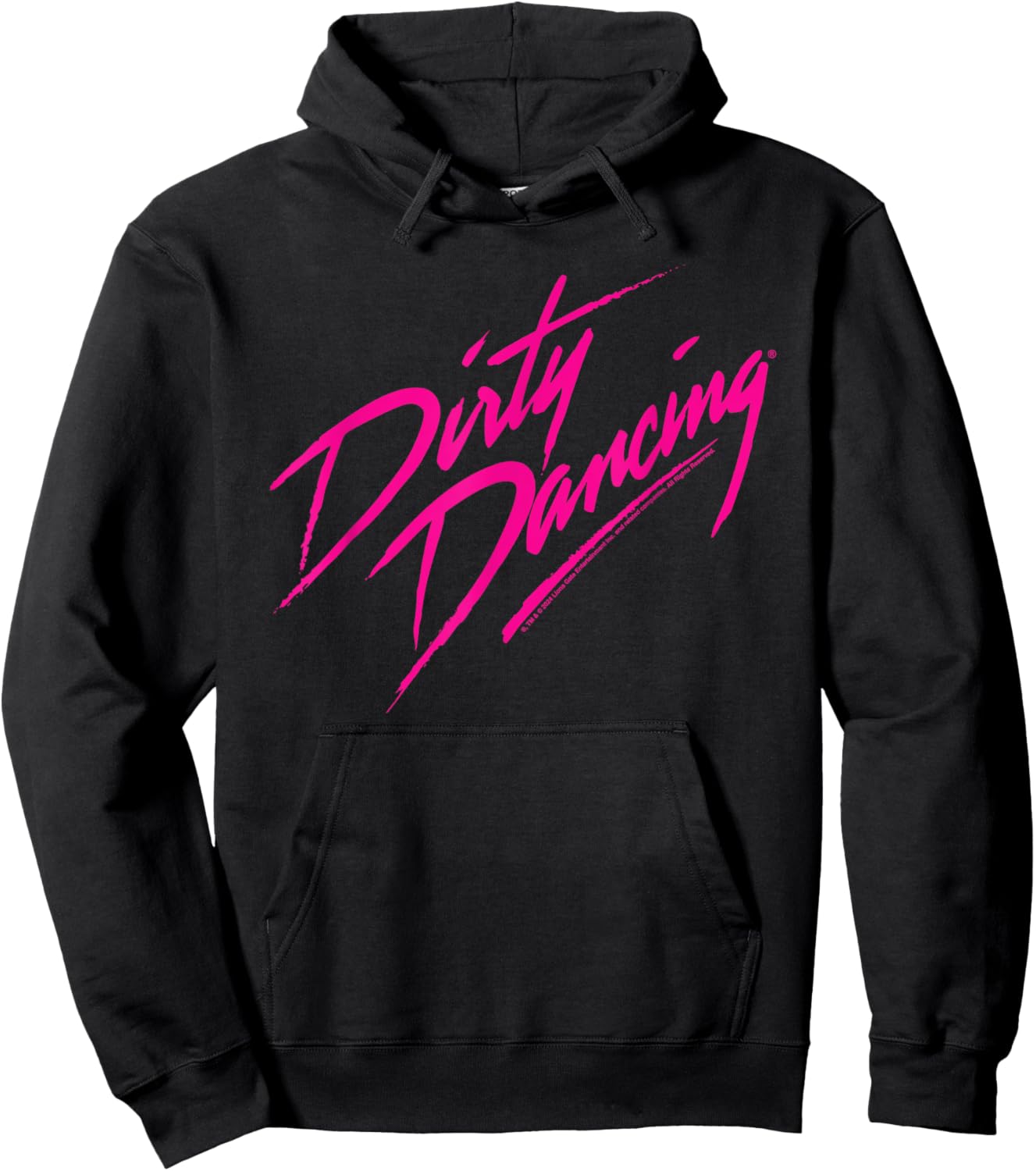 Dirty Dancing Classic Hot Pink Text Movie Logo Hoodie - Hoodie | Black