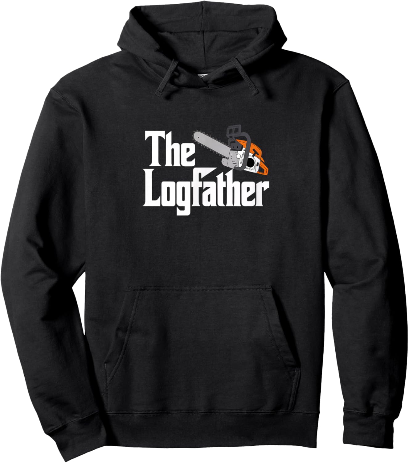 The Logfather - Funny Lumberjack Chainsaw Hoodie - Hoodie | Black