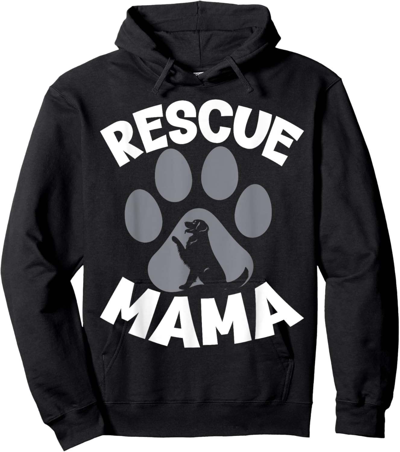 Rescue Mama - Rescue Dog Lover Outfit Rescue Mom Hoodie - Hoodie | Black
