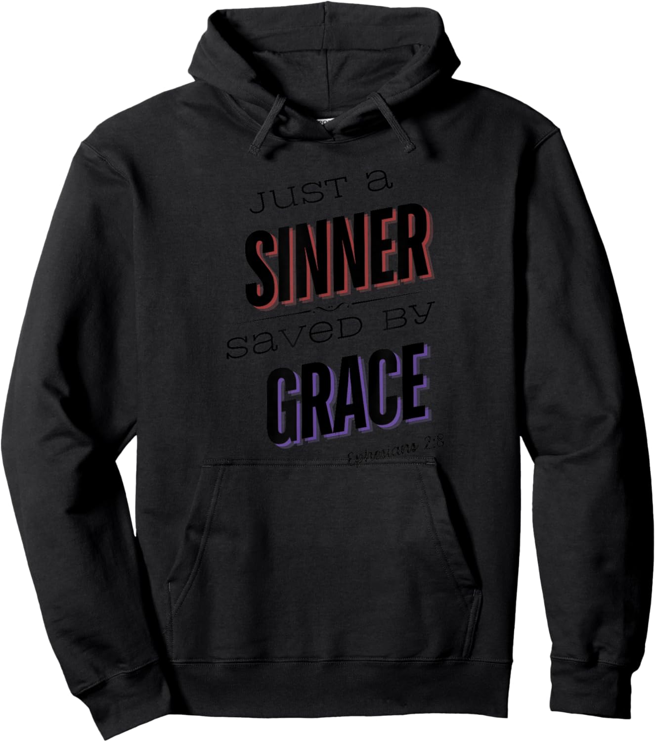 Sinner Saved by Grace Hoodie - Hoodie | Black