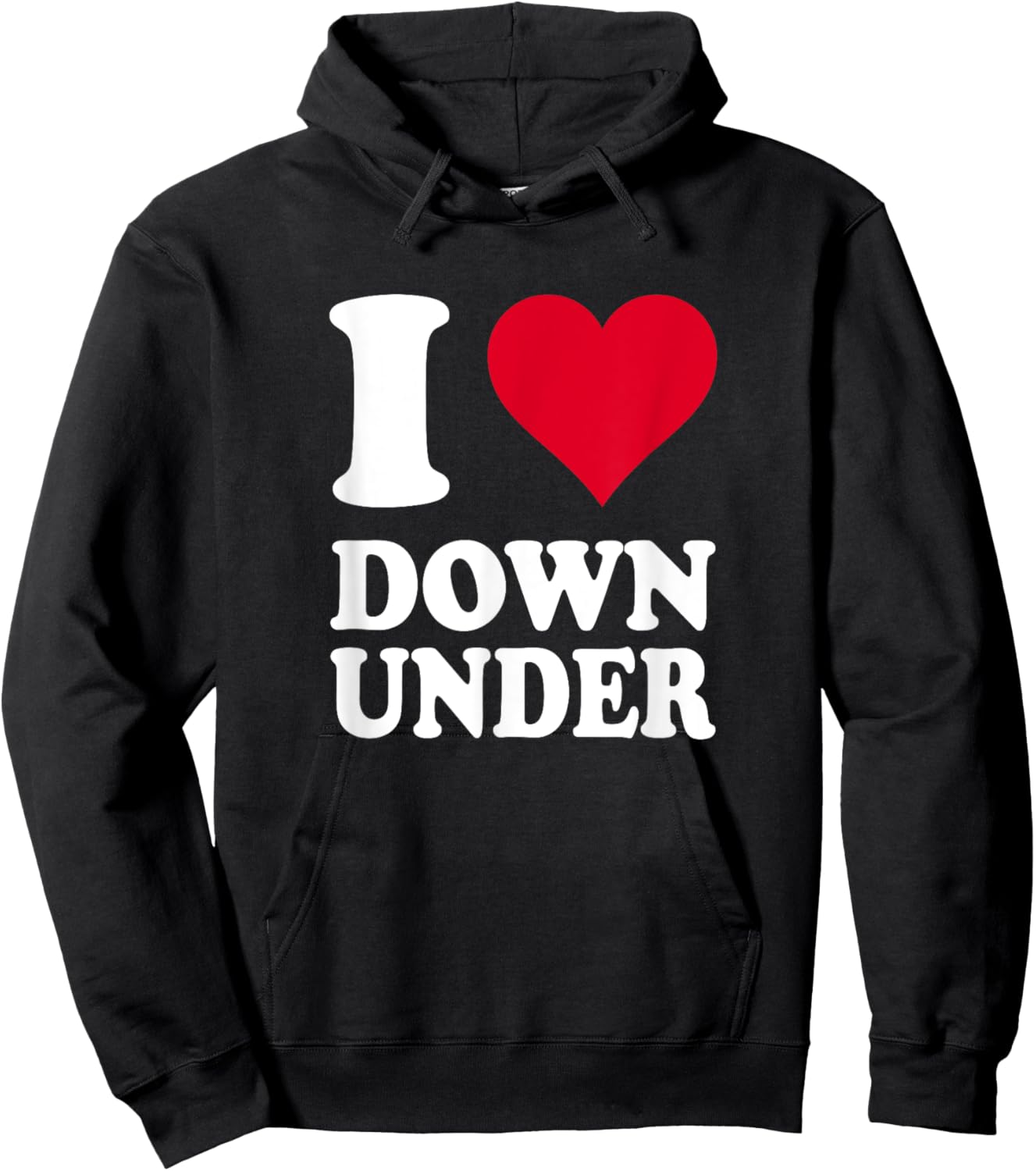 I Love Down Under Hoodie - Hoodie | Black
