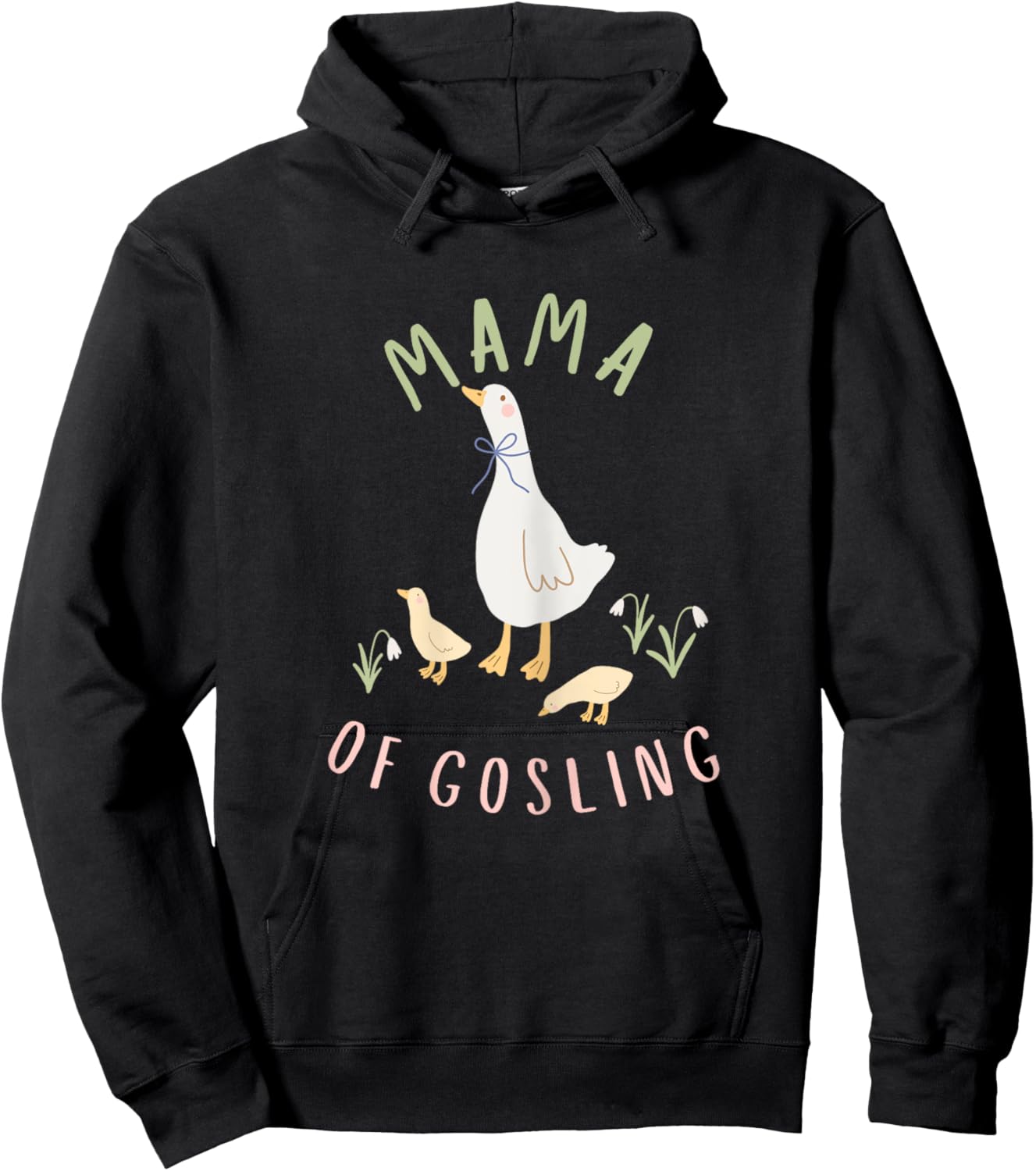 Mama of Goose and Goslings - National Mother Goose Day, Mom Hoodie - Hoodie | Black