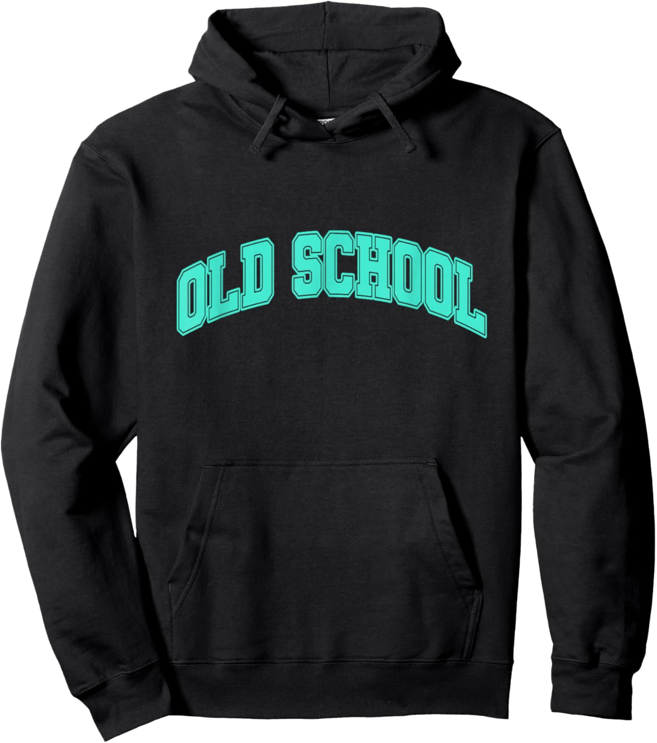 Teal Aqua Old School Teal Aqua Graphic Hoodie - Hoodie | Black