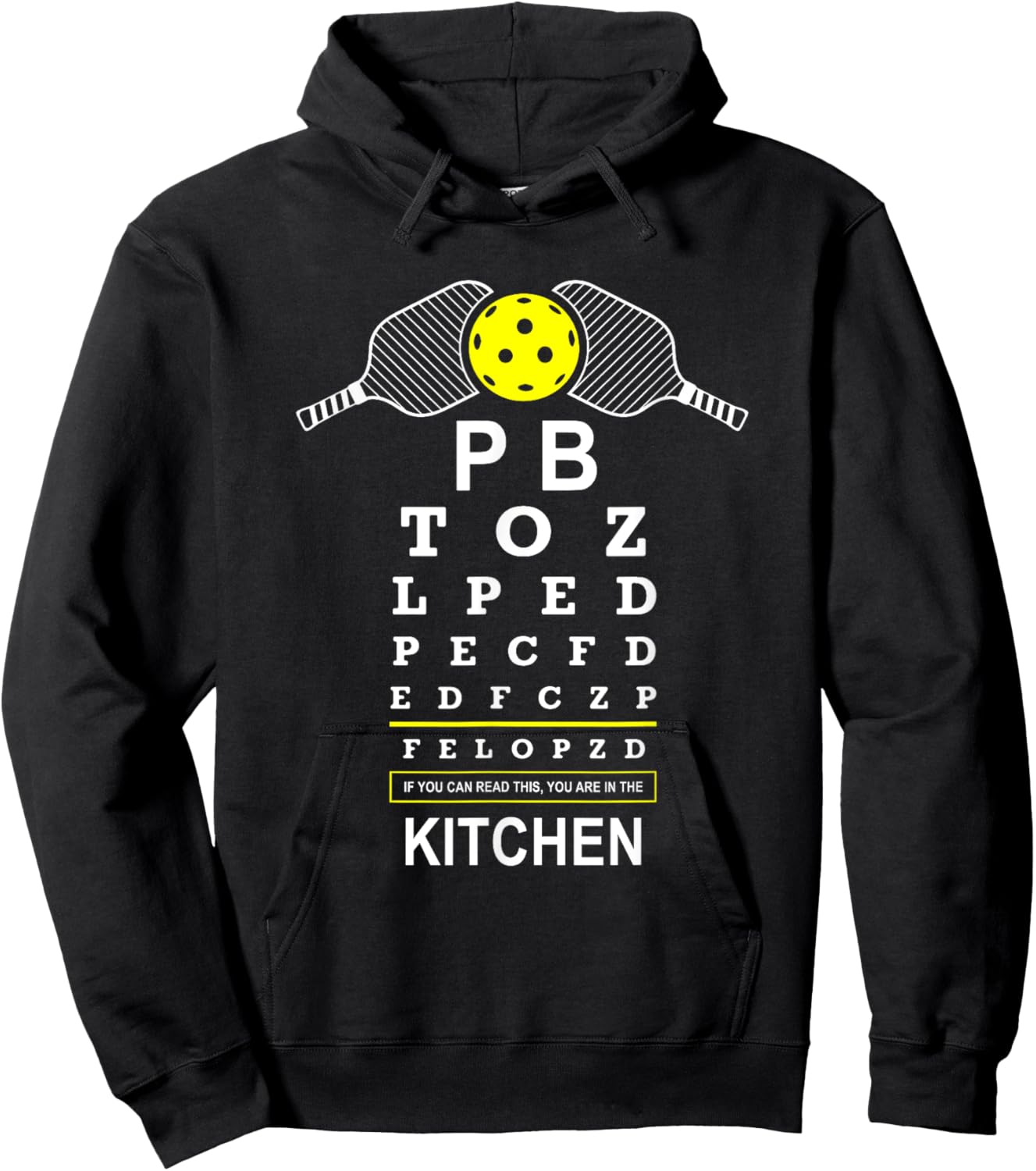 Funny Pickleball Kitchen Vision Saying If You Can Read This Hoodie - Hoodie | Black