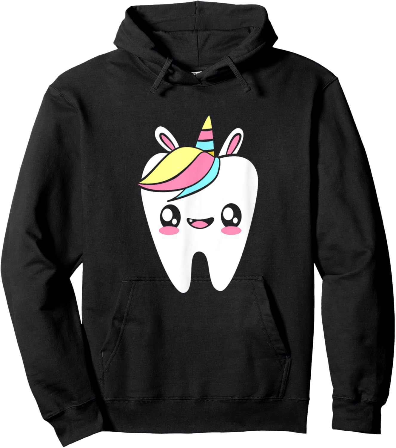 Tooth Fairy Squad Dental Rainbow Unicorn Hoodie - Hoodie | Black