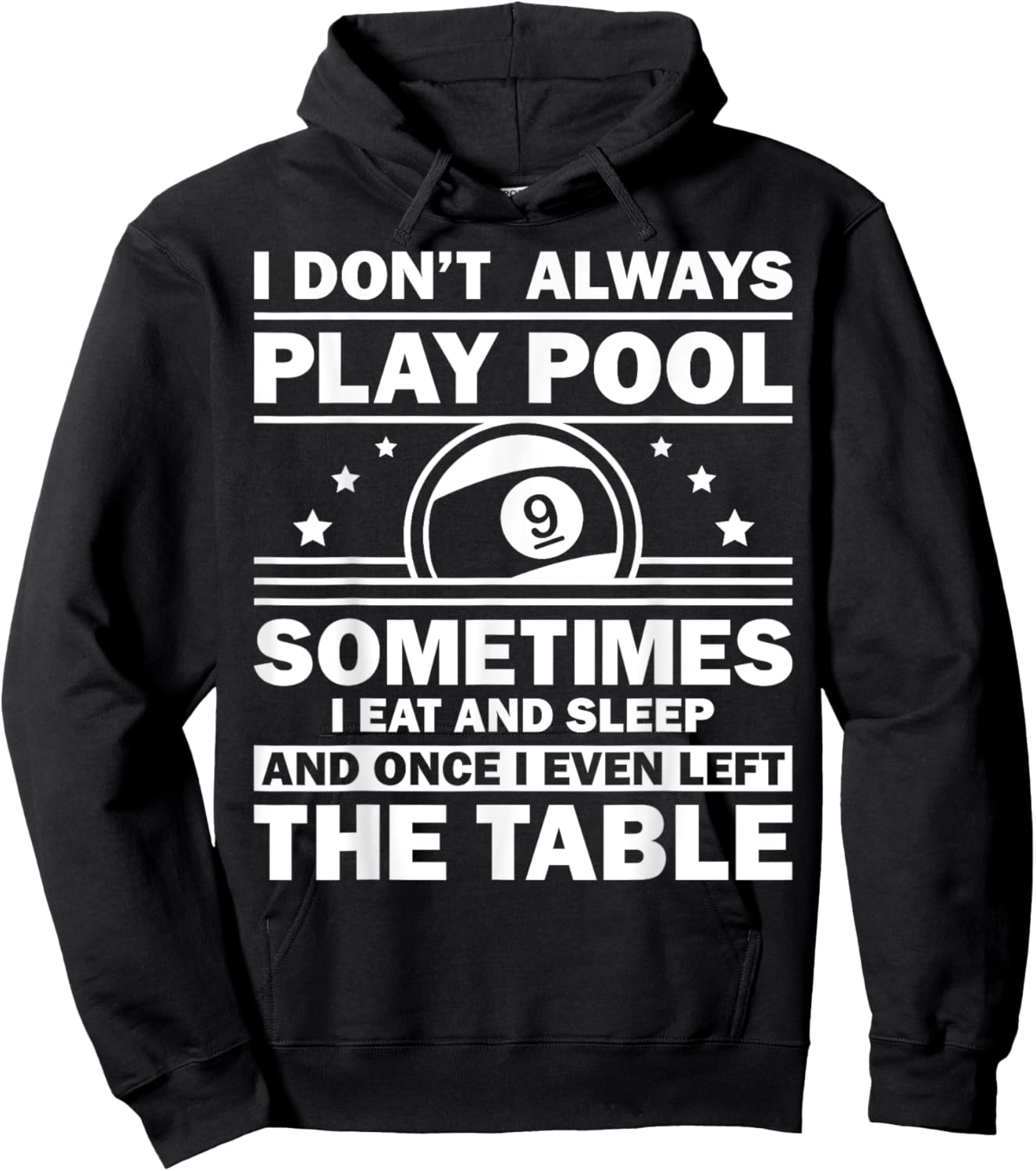 Funny Pool Design Women 8-Ball Billiard Pool Players Hoodie - Hoodie | Black