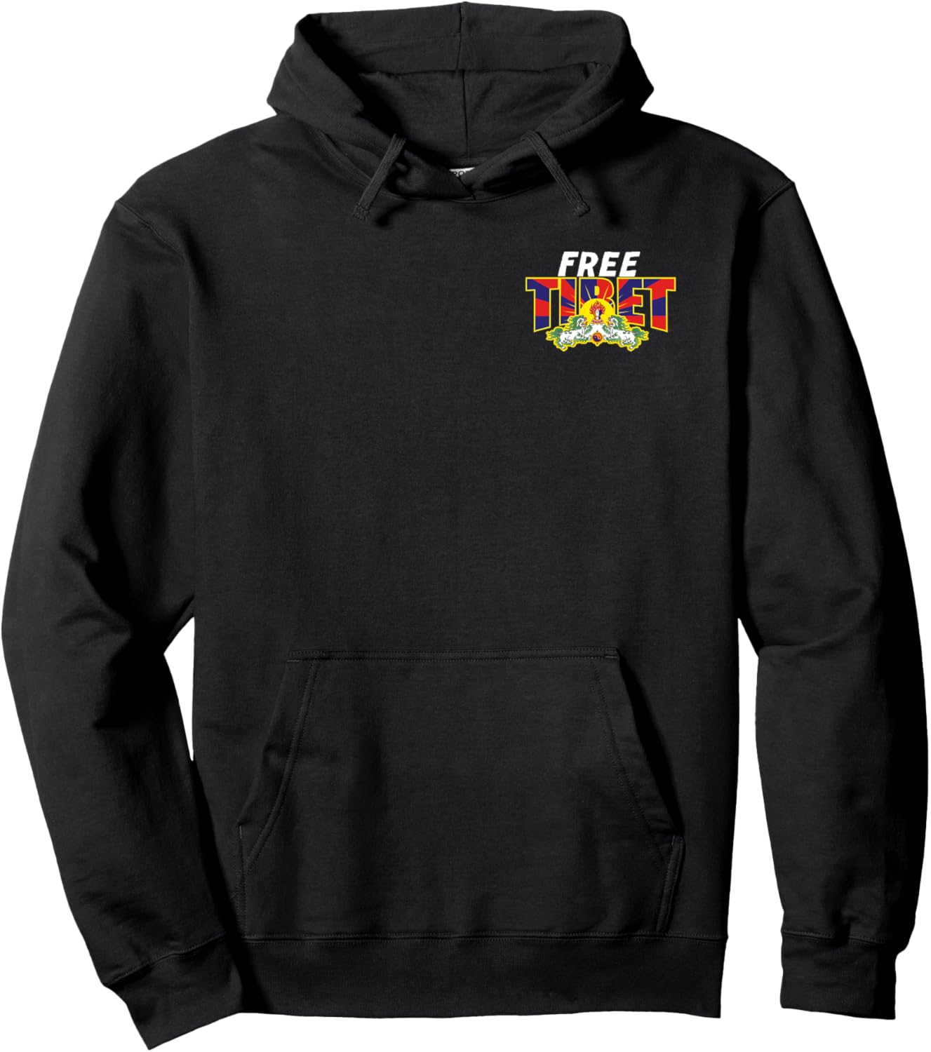 Free Tibet Flag Haut de Gamme Hoodie - Hoodie | Black