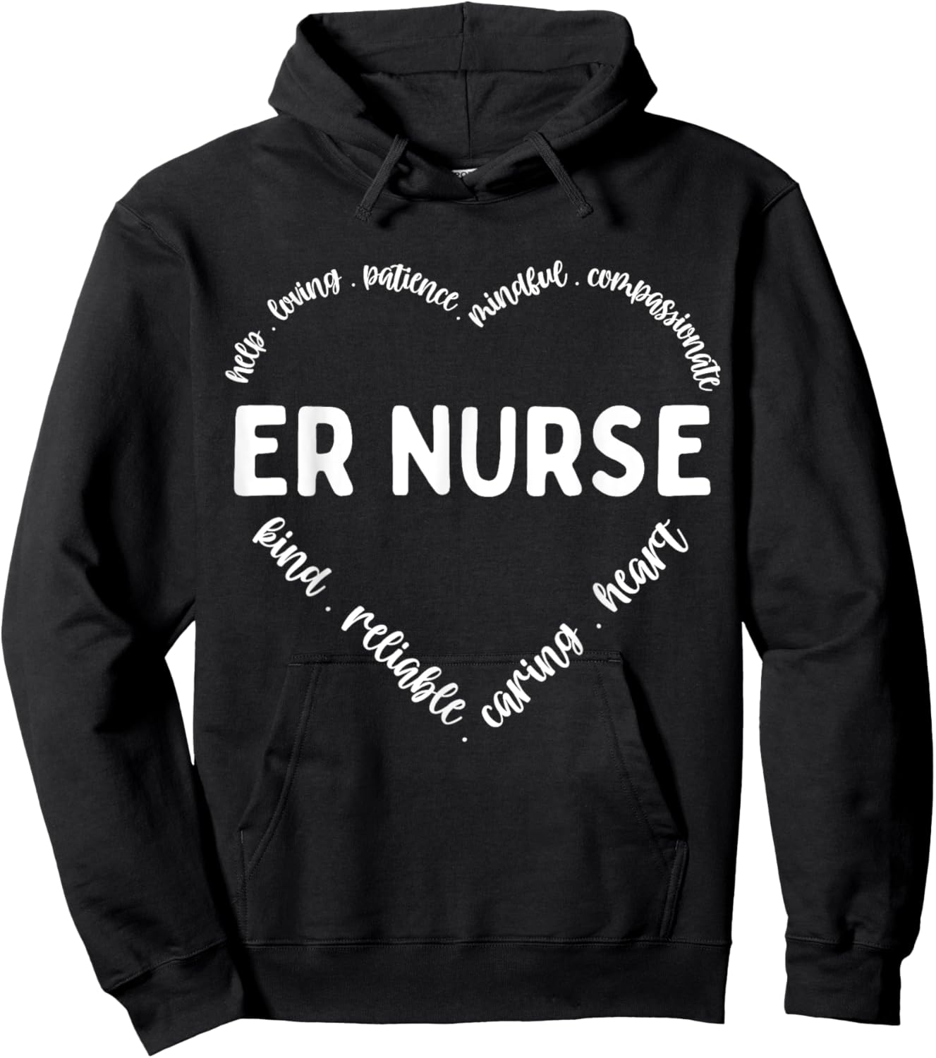 Emergency Room Nurse Essentials ER Tch ER Nurse Badge Hoodie - Hoodie | Black