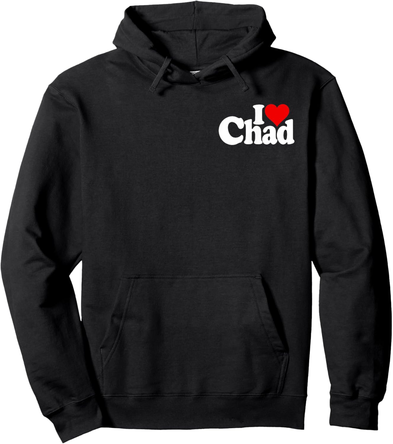 I Love Heart Chad Name on a Hoodie - Hoodie | Black